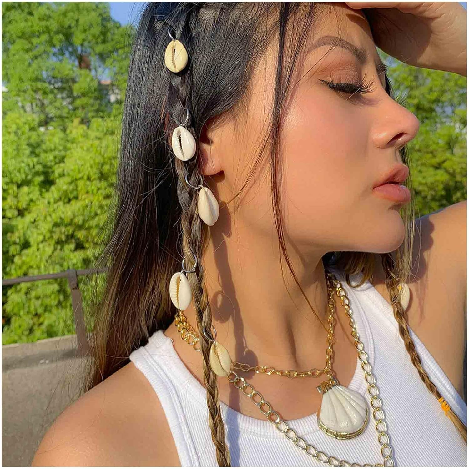 Yheakne Boho Tribal Circle Hair Ring Set Boho Braid Rings Dreadlock Dirty Braid Hair Loops Clips Silver Hair Braid Hair Clip Rings Decoration African for Women and Girls (Silver Bowl) image number 1