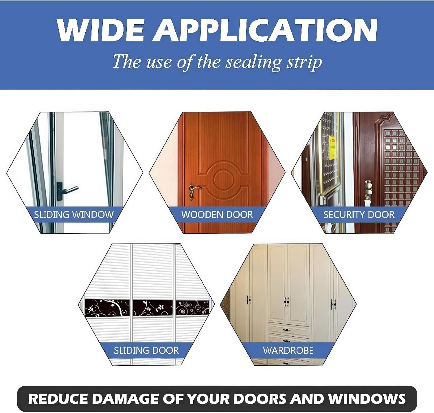 Door Weather Stripping, 40 Feet Soundproof Insulation Seal Strip for Windows with Self-Adhesive Protection Self Adhesive Foam Seal Strip,Sound Insulation D Type Weather Strips Easy Cut to Size(Black) image number 1