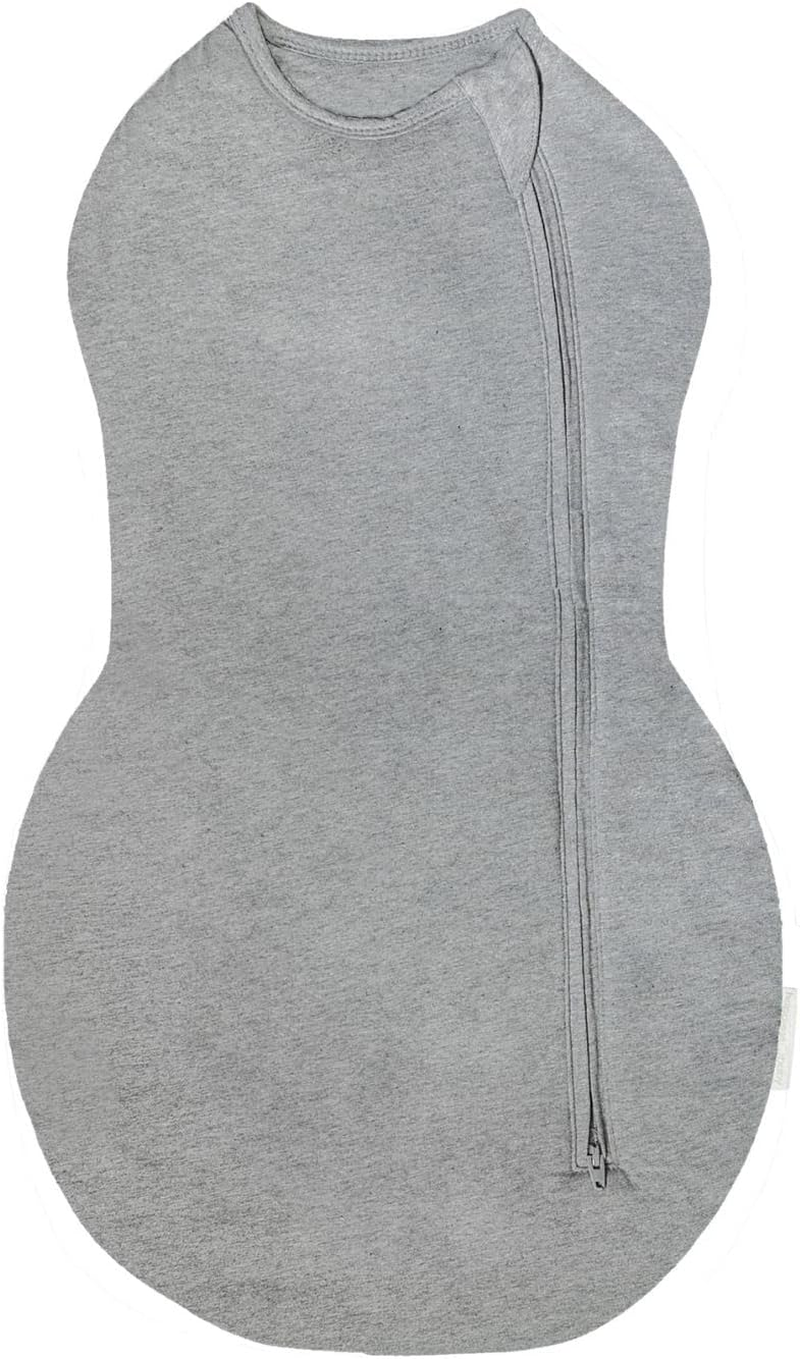 Happiest Baby Sleepea Comforter Swaddle - 100% Organic Cotton Baby Swaddle Blanket - Doctor Designed Promotes Healthy Hip Development (Graphite, Medium)