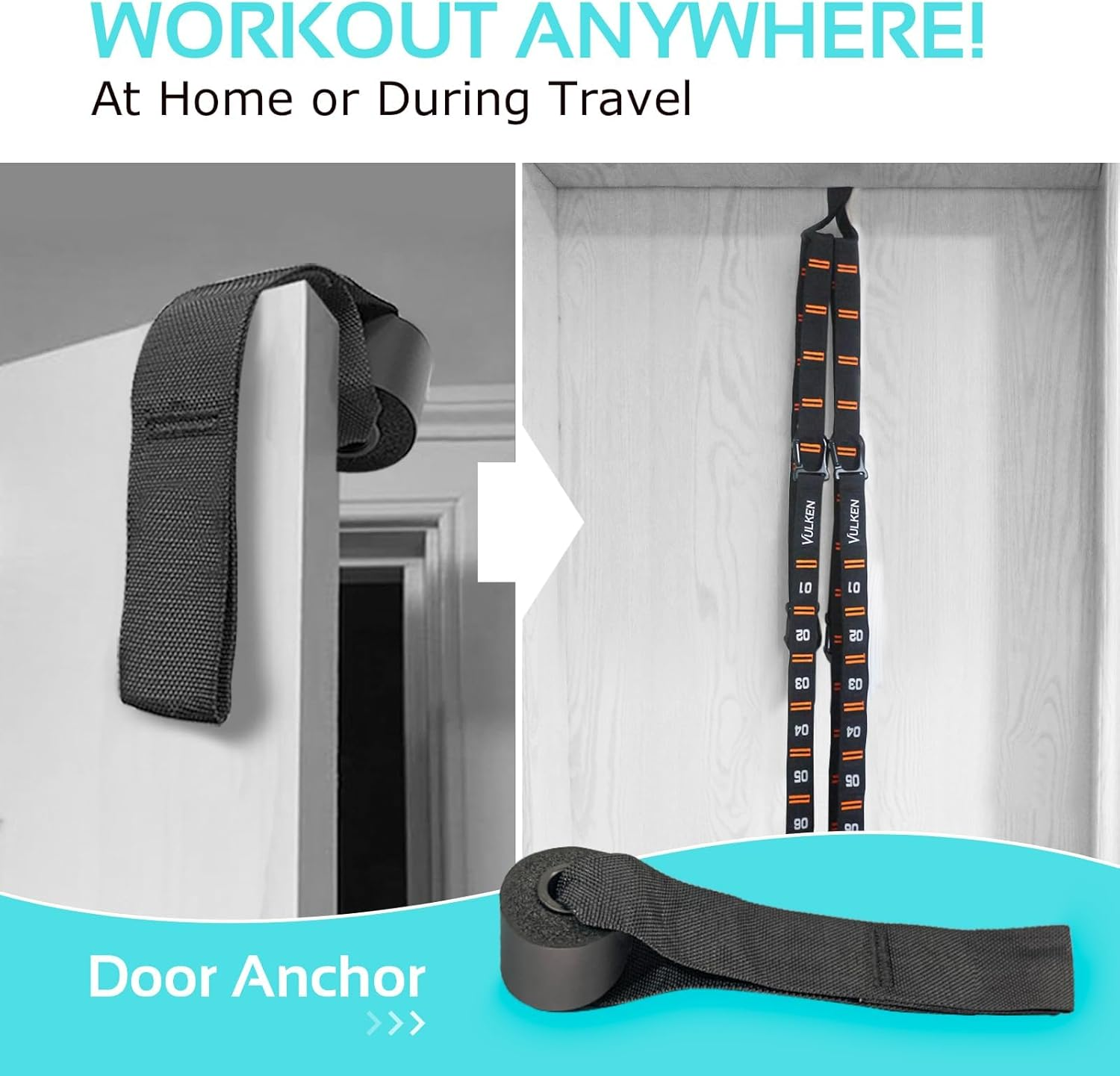 Wooden Gymnastics Rings with Adjustable Numbered Straps. Olympic Rings for Core Workouts, Weight Training. Home Indoor Gymnastics Hoop Set, Exercise Rings 1600 Lbs with Workout Handles image number 3