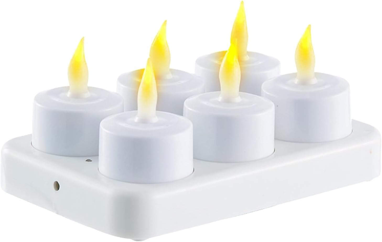 Rechargeable Flameless Tea Light Candles - 6PCS Flickering LED Votive Candles with 2 Modes | Batteryless, Safe, and Eco-Friendly Decor for Winter Ambiance and Mood Lighting image number 3