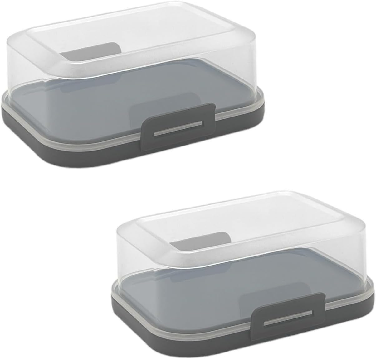 1 X High-Quality Stackable Butter Dish with Closure, Plastic Box Container, Perfect Order in the Fridge, Bpa-Free, Multipurpose, Cream-White