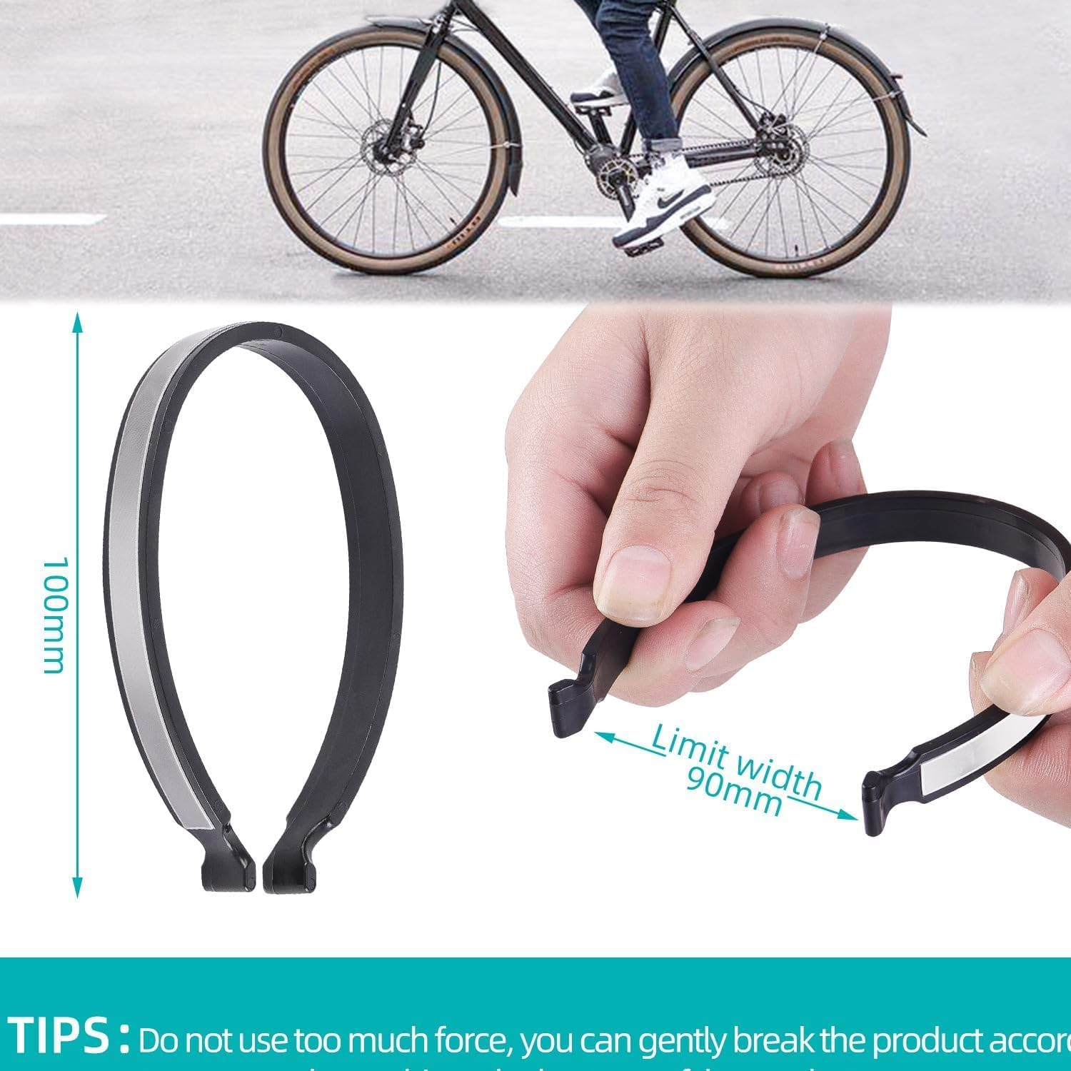 High Reflective Cycling Trousers Clips,2Pcs Reflective Trouser Clips Bike Trouser Clips,Cycling Reflective Trouser Clips,Reflective Bicycle Trouser Clips,High Visibility Reflective Bike Trouser Clips image number 2