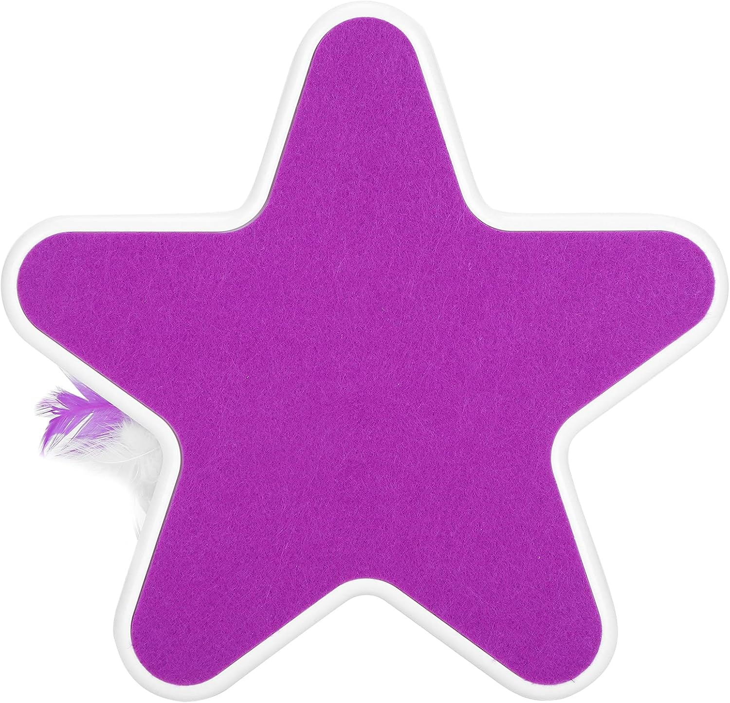 Cat Toys for Indoor Cats Interactive Cat Toy with Feathers,Five‑Pointed Star Funny Cat Box Feather 360 Degree Random Rotation Automatic Teaser Cat, Electronic Cat Toy, Cat Exercise Toy image number 2