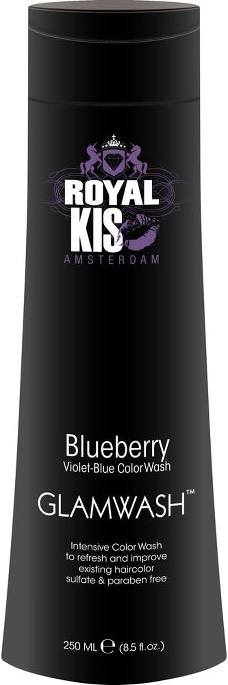 Royal KIS Glamwash - Purpleberry (Purple) - 250 Ml - Colour Shampoo - Semi-Permanent - 2 in 1 Colour Pigments and Shampoo - No Silicone