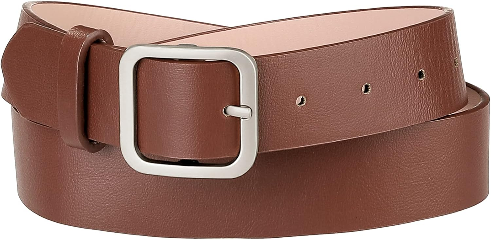 Allegra K Women Pin Buckle Belt Soft Wide Waist Belt Casual Dresses Jeans Pants image number 4