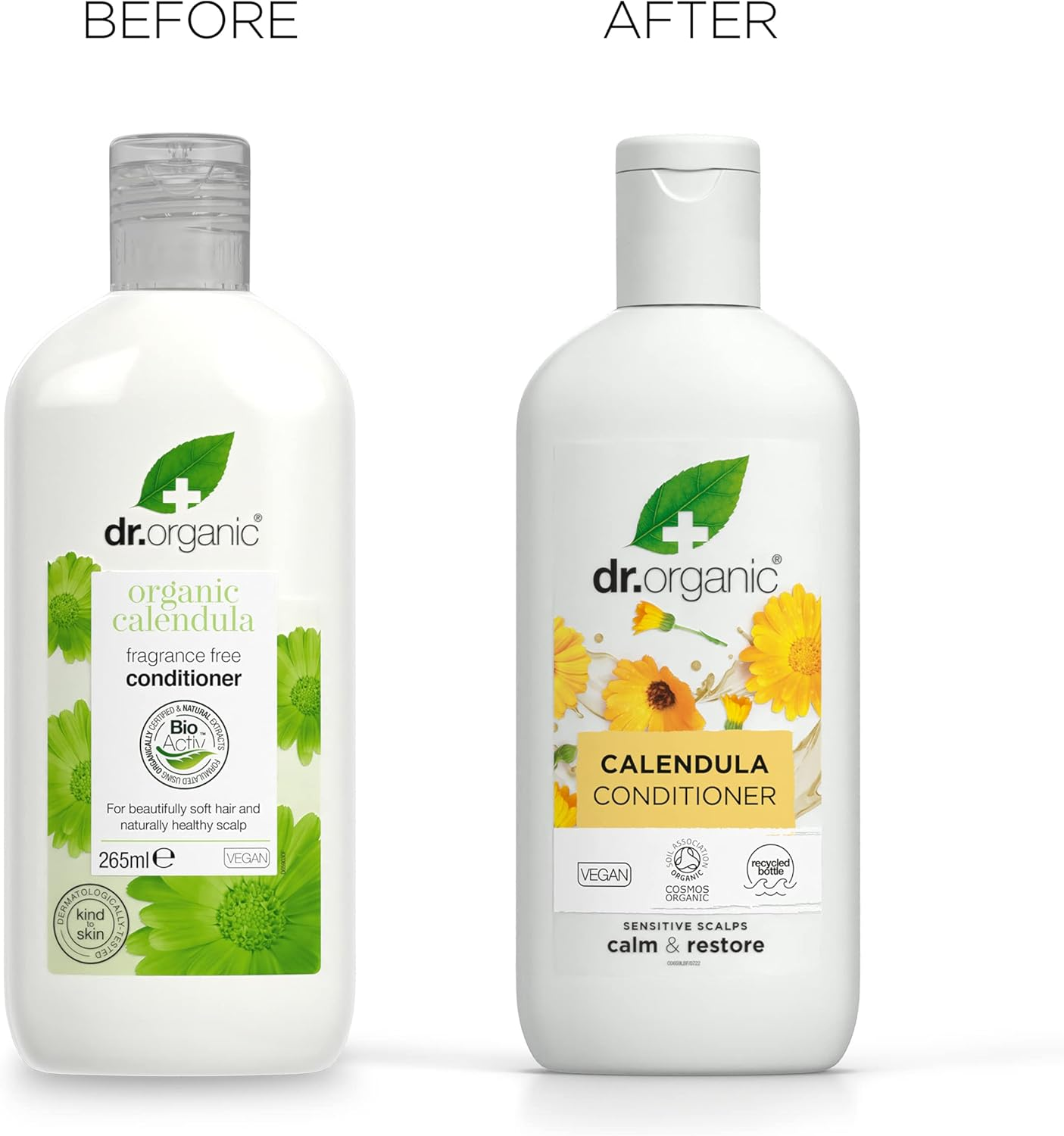 Dr Organic Calendula Conditioner, Fragrance Free, Sensitive Skin, Natural, Vegan, Cruelty-Free, Paraben & Sls-Free, Recyclable & Recycled, Certified Organic, 265 Ml, Packaging May Vary image number 6