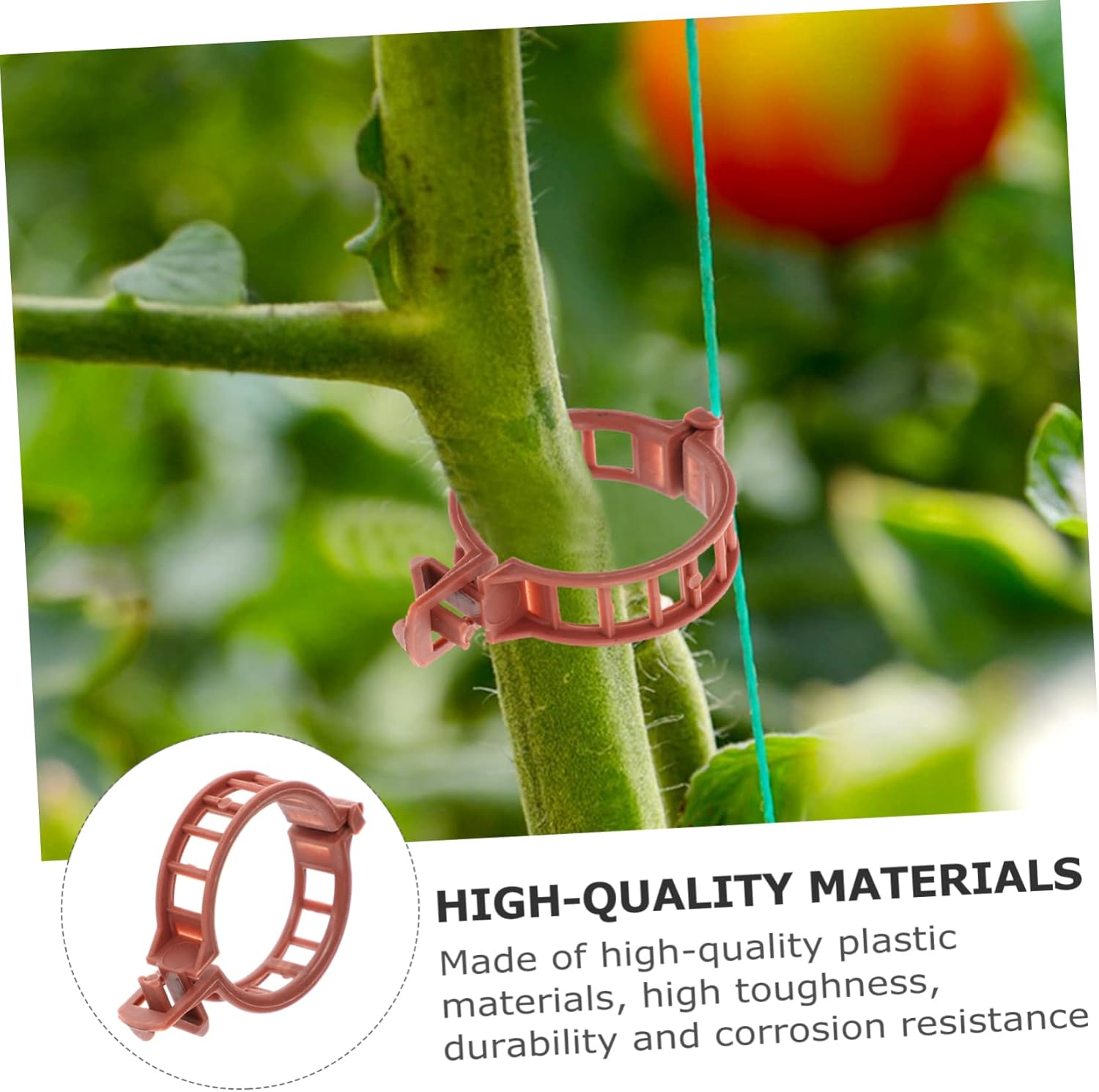 HAKIDZEL 100Pcs Plastic Plant Clip Gardening Clamps Grafting Plant Clip for Garden Supplies Use as Stake for Indoor Outdoor image number 5