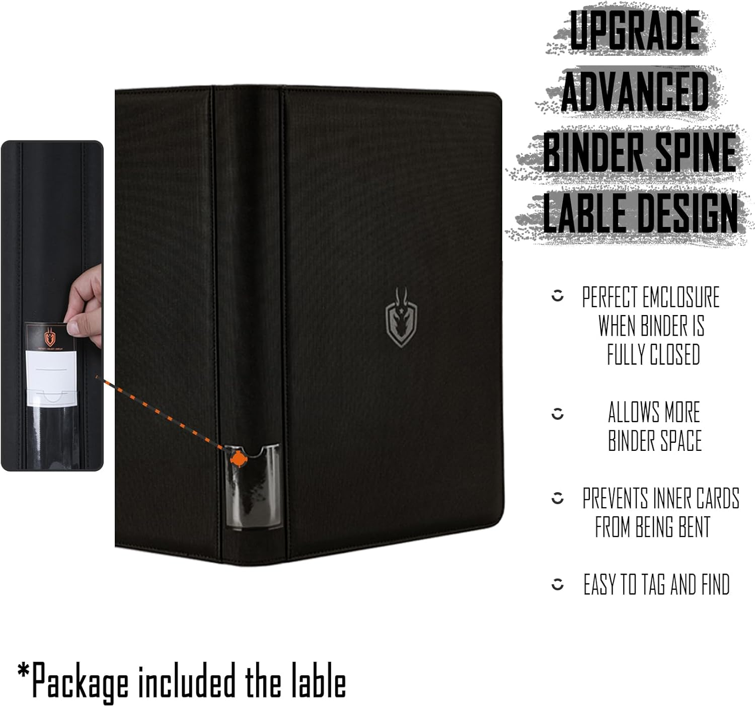 Toploads Binder, Holds 128 Toploads - 4-Pocket Top Load Binder for 3" X 4" Rigid Card Holders for Trading Cards TCG MTG or Sports Cards-Lb-Black image number 6