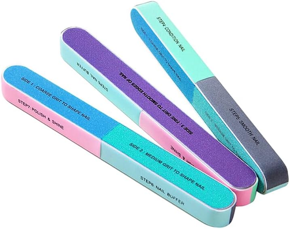 AIMALL Professional 7-Sided Nail File & Buffer - Premium Sanding Manicure Tool for Natural Nails - Portable Design for Home and Salon Use image number 3