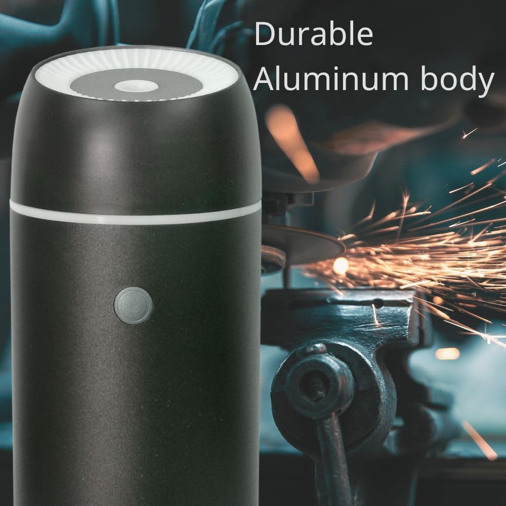 Earnest Living Essential Oil Diffusers Metal Aluminum Car Air Fresheners for Essential Oils Car Aromatherapy Diffuser 100Ml Car Diffuser Timers Night Light Auto off Function USB Portable Black Gift