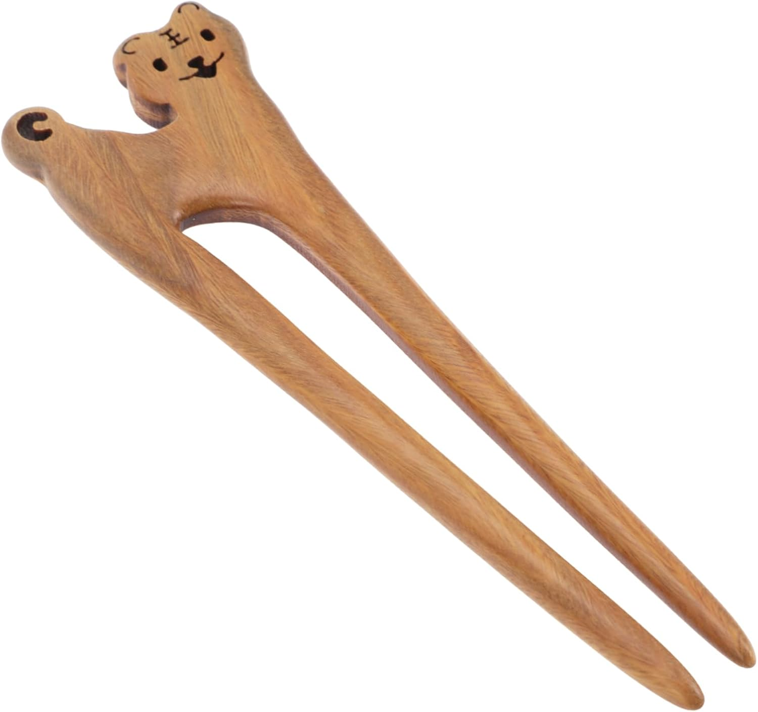 MERRYHAPY Zodiac Tiger Hairpin Curly Hair Stick Sandalwood Hair Fork for Women Bun Fork Stick Women'S Accessories image number 1