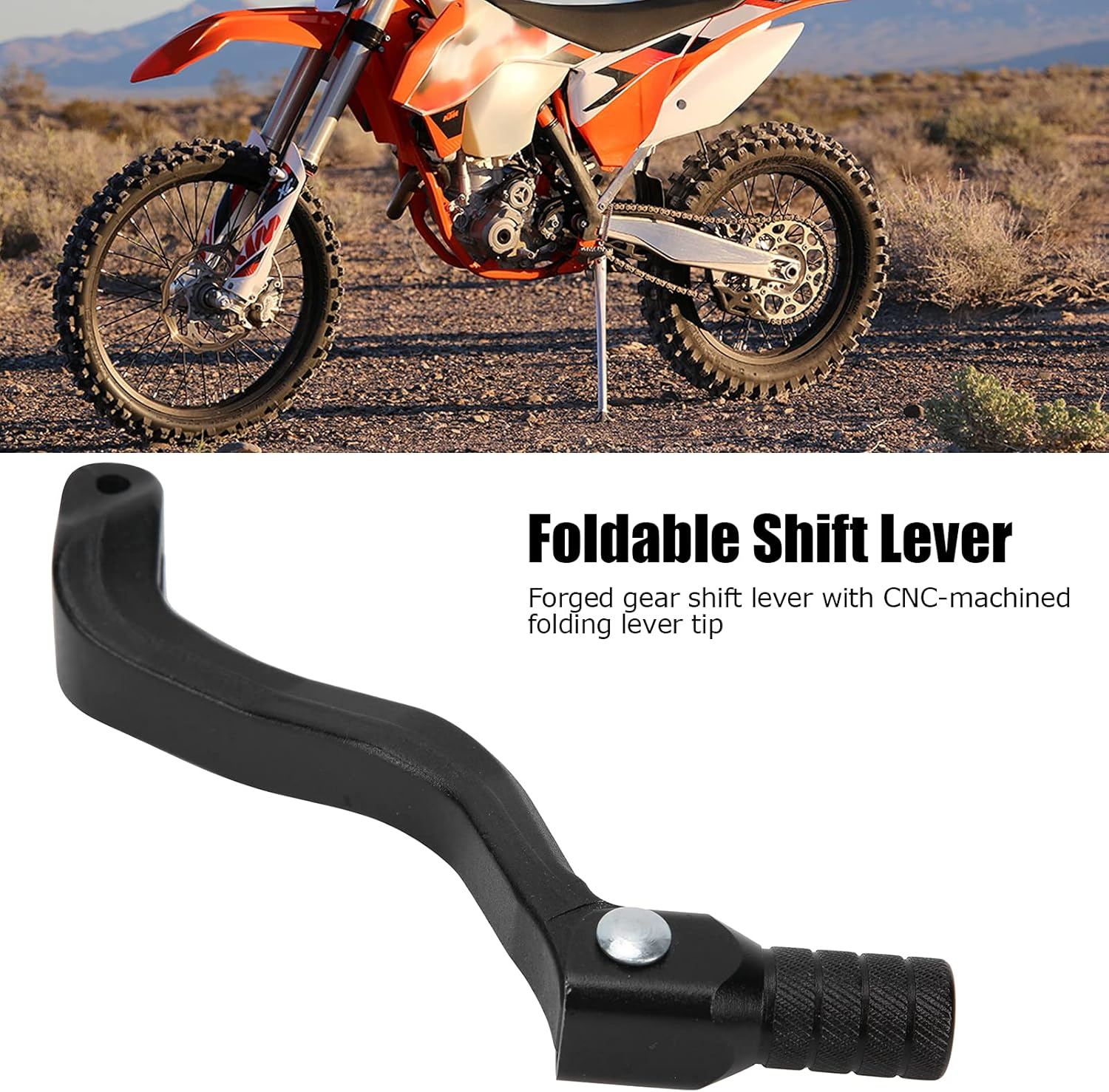 Gear Shift Lever,Gear Shift Lever Aluminium Alloy Folding Foot Shifter Replacement for CG CB NC 125 150 200 250 450 Dirt Pit Bikes image number 1