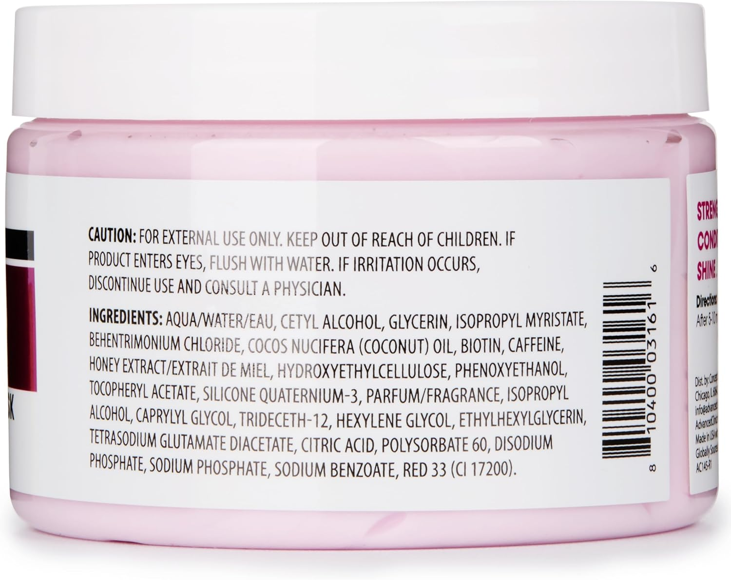 Advanced Clinicals Biotin Anti-Breakage Hair Repair Mask. Strengthen Broken, Color-Treated Hair with Repairing Deep Conditioner Manuka Honey & Caffeine. Hydrating Mask Restores Weak Hair, 12 Oz.