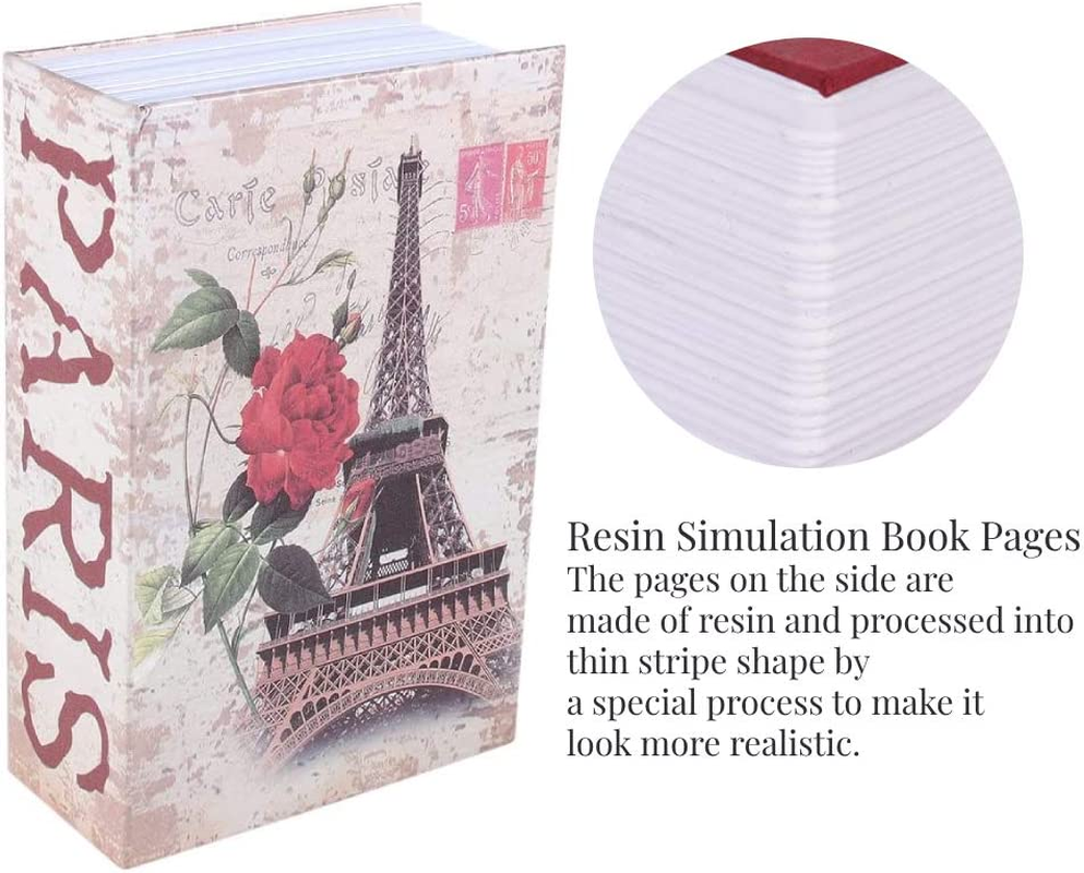 Book Safe Box, Portable Hidden Security Book Storage Case with Key Lock Travel Home Jewelry Passport Money Cash Secret Security Lock Box 18 X 11.5 X 5.5Cm / 7.09 X 4.53 X 2.17Inch image number 4
