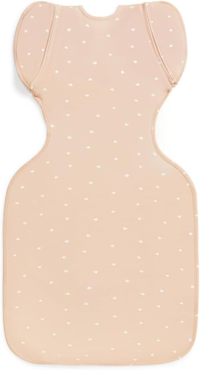 Love to Dream Swaddle up Transition Bag Bamboo LITE, Arms up Position, Soft and Sustainable Bamboo Fabric - Sleep Bag - 0.2 TOG - (24-27&deg;C) Ideal for Warm Weather (Heart Blush, Large, 8.5&ndash;11Kg)