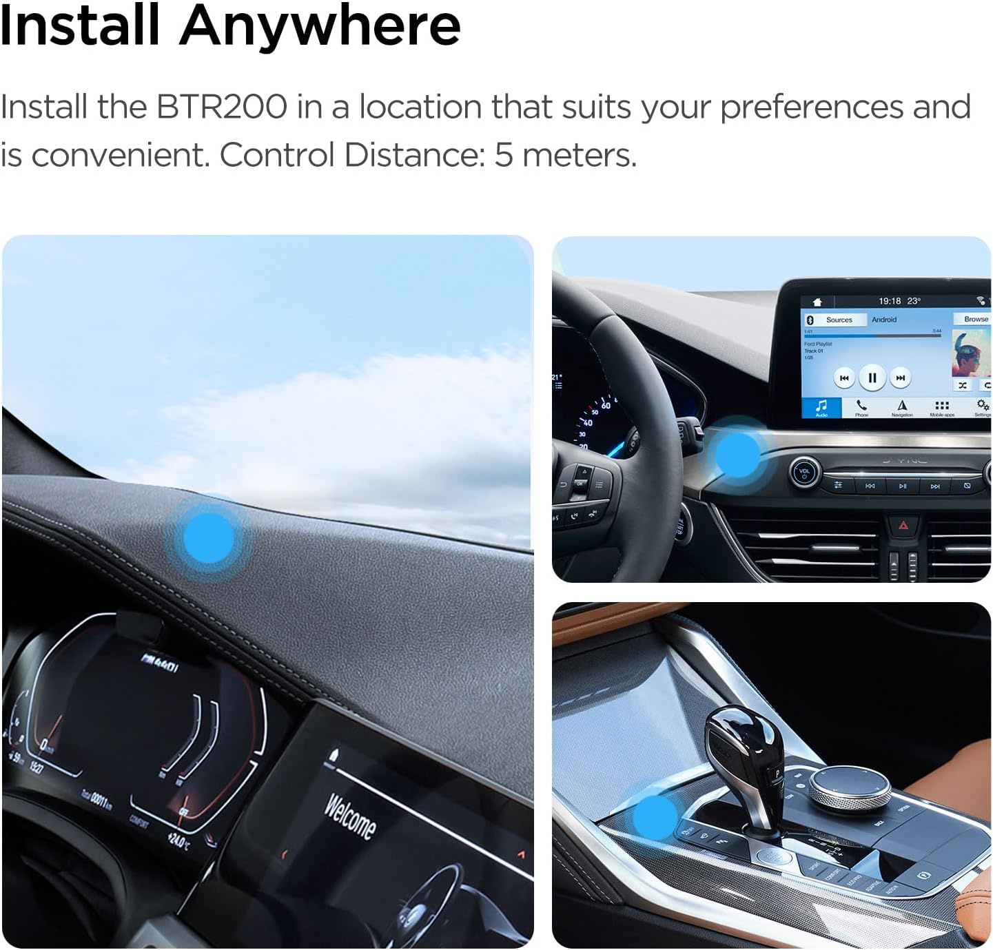 VIOFO Wireless Bluetooth Remote Control for A139 /T130/ A129 Duo / A129 plus / A129 IR / A129 Pro Dash Cam