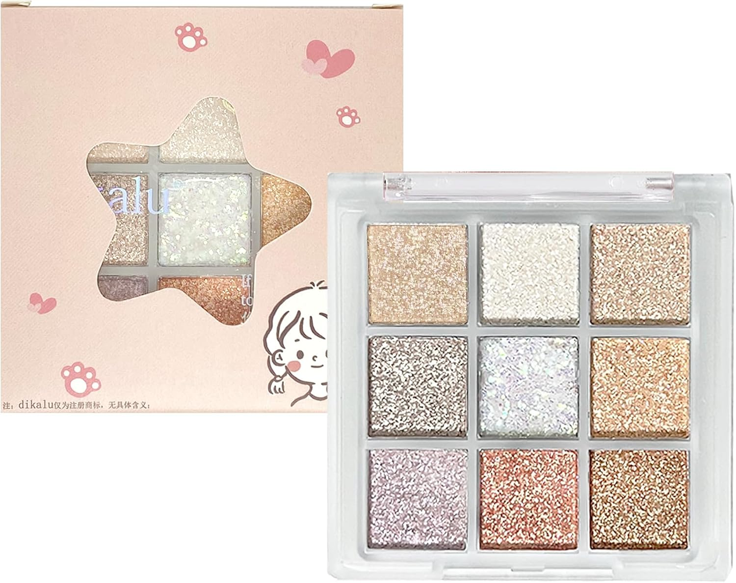 9 Colors Smoky Eye Shadow Palette - Black, Dark Gray, Smokey Goth Makeup - Soft Matte and Shimmer Shades, High Pigment Basic Black White Gray - Perfect for Halloween