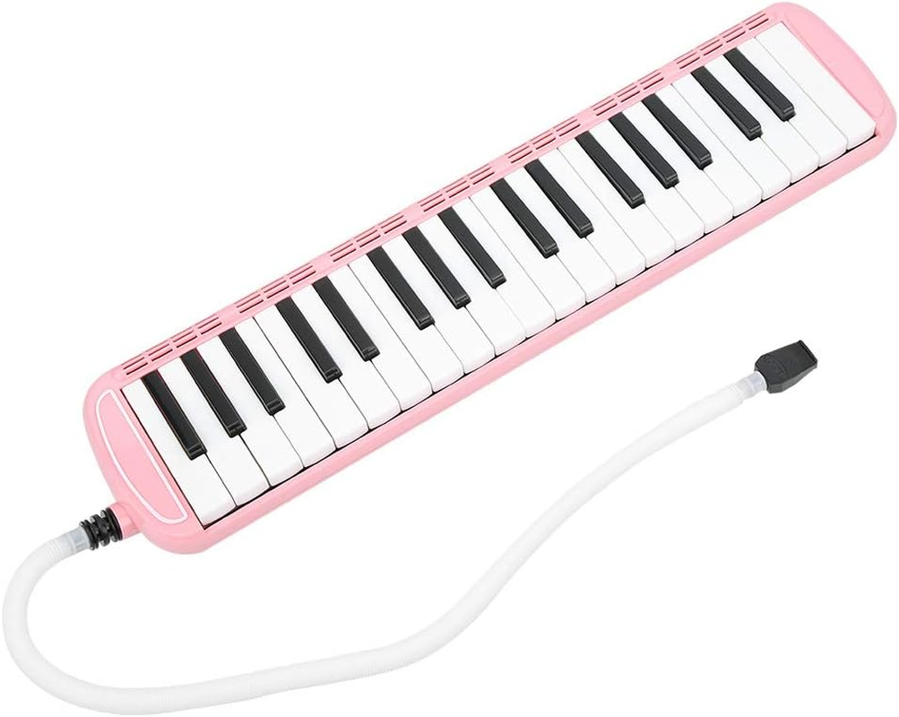 Musical Instrument Practice 37 Key Melodica, Air Piano Melodica Instrument, Beginner Musical Education Instrument for Kids.(Pink) image number 3