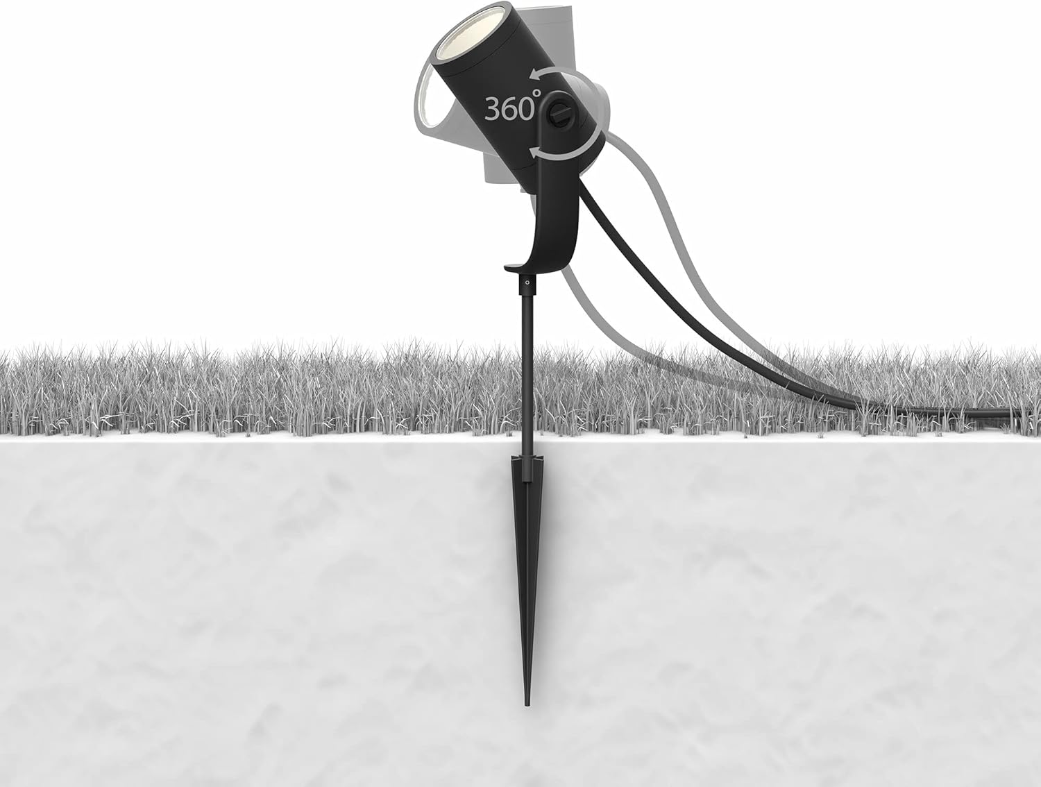 Philips Hue Lily Garden Spotlight 3-Light Base Set - Illuminated with White and Coloured Light - IP65 Waterproof Pin Spot - Works with Alexa and Google Home - Outdoor Light - Ground Spot - Connect To image number 5