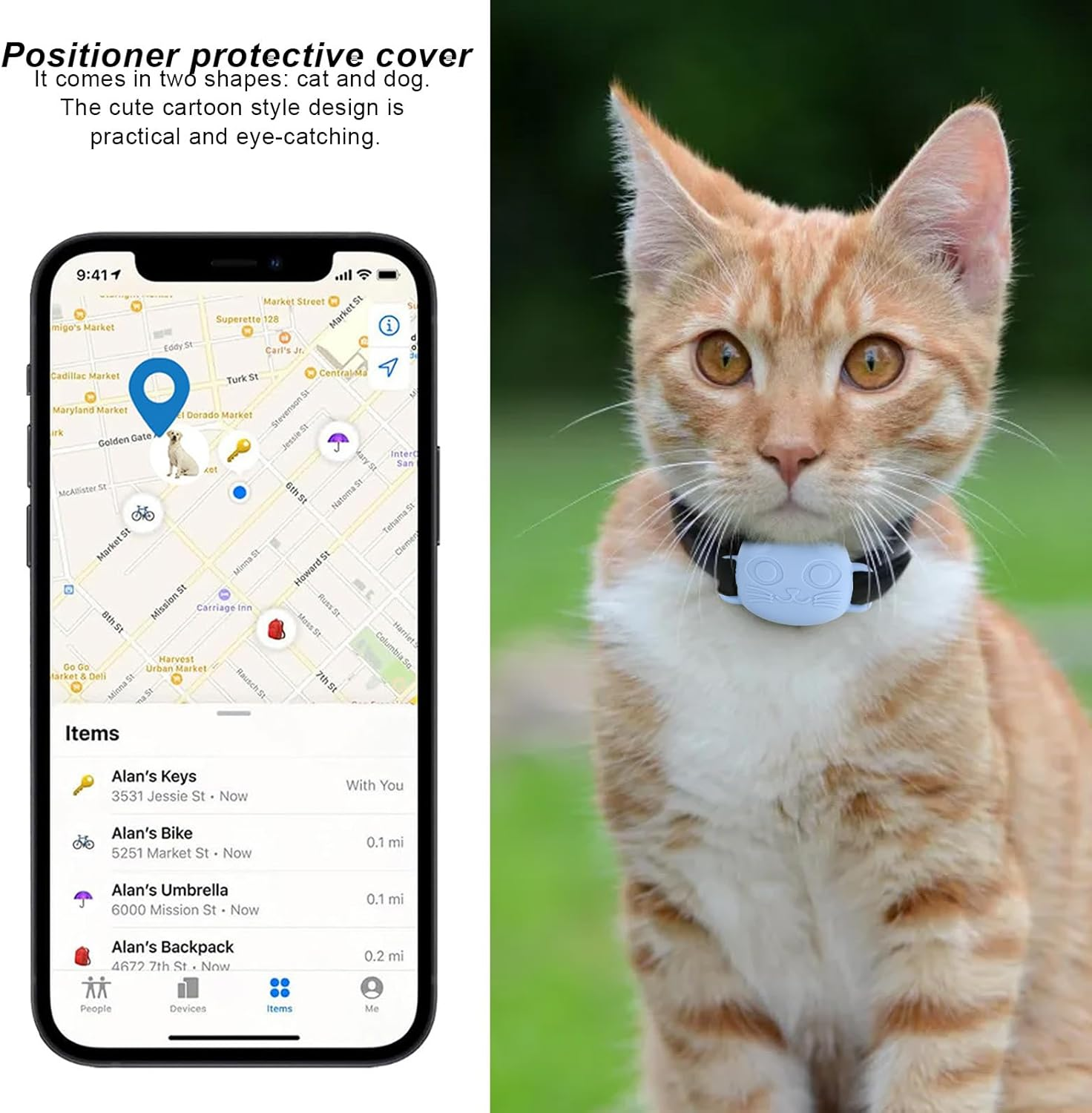 HERKINDNESS Anti-Lost Locator Case, Pack of 4 Dog and Cat GPS Case, Anti-Lost Locator Protective Cover Silica Gel 2.7 Cm, Protective Cover of the Position Controller for Protection of Animal Tracking image number 1