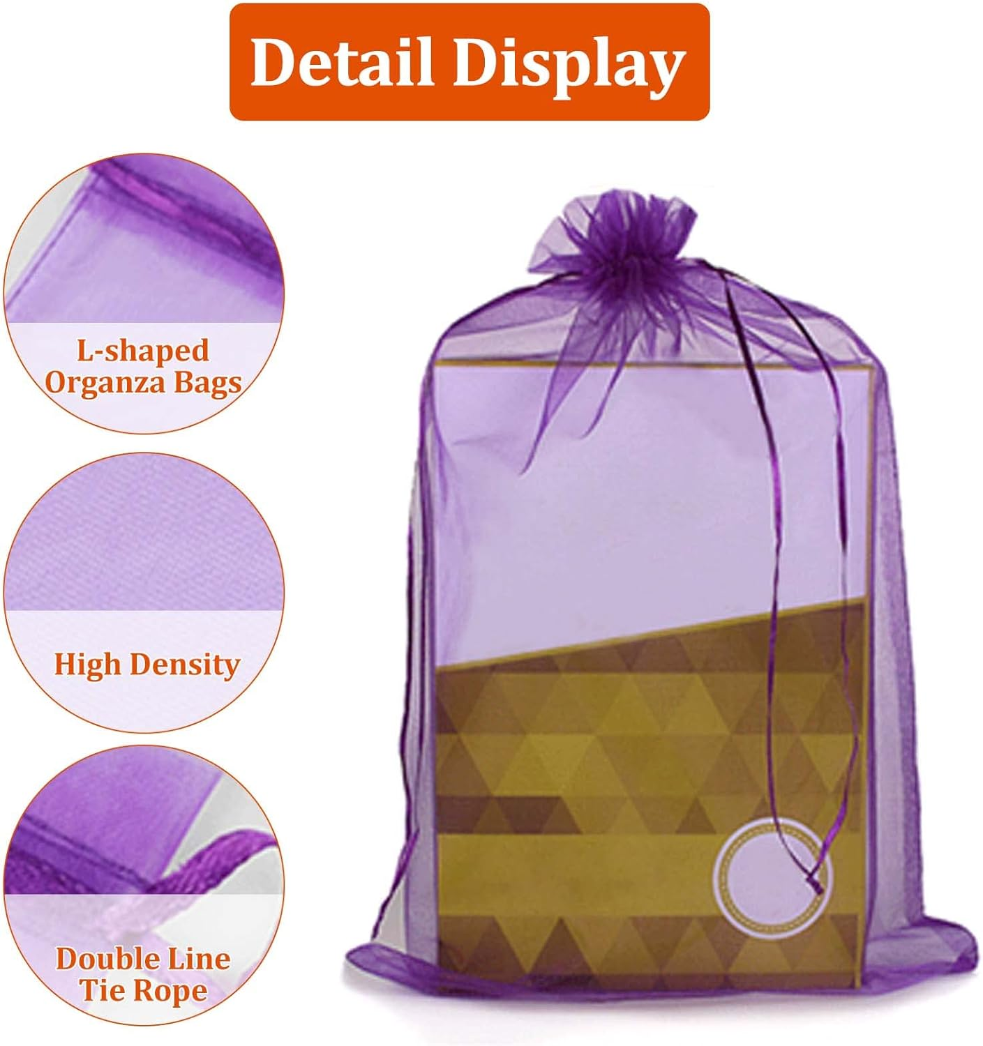 15 X 20 Cm Organza Bags Colourful Large Organza Bags Gift Jewellery Bags Jewellery Bags for Wedding Favours Pack of 50 image number 4