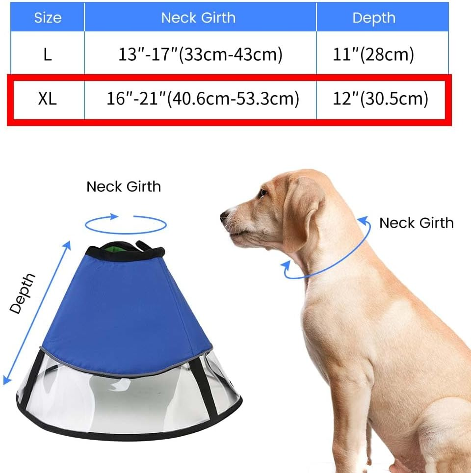 Dog Cones, Soft Recovery Collars and Cones Post Surgery for Medium and Large Dogs, Comfortable Collars for Licking, Adjustable, Dog Collars for Recovery image number 3