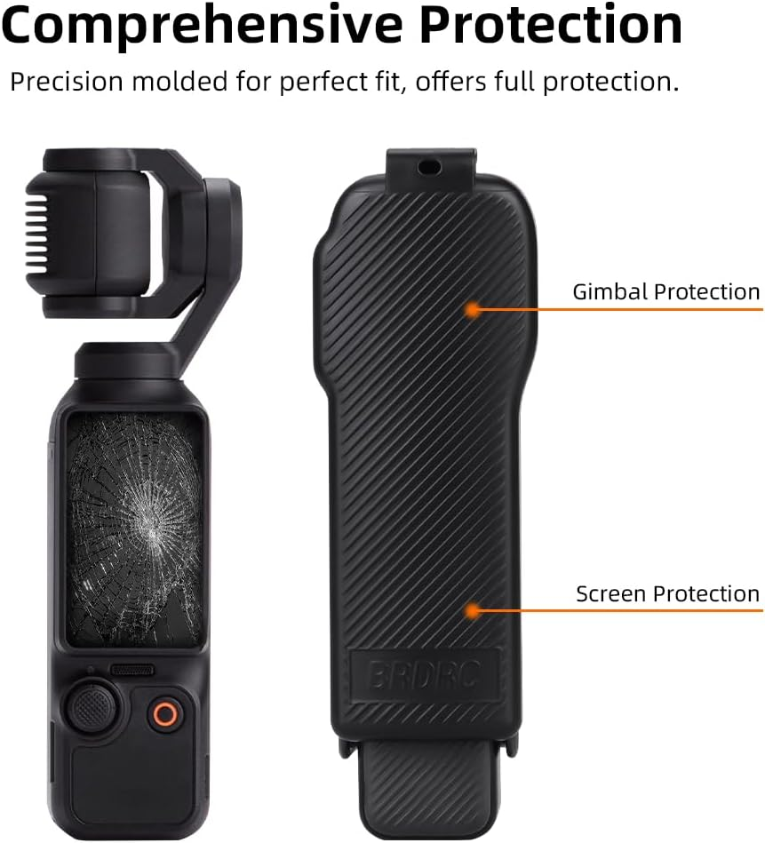 Protective Case for DJI Pocket 3: Anti-Fall Storage Handheld Hard Shell Accessories - Cover for DJI Osmo Pocket 3, Portable Cage Protector Cap Holds 3 Filters, Lens Hood Full Protection, Black image number 5