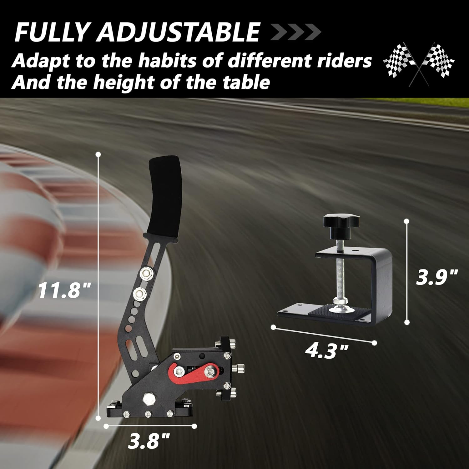 Game Handbrake, USB Game Handbrake for Sim Racing Games, PC, Windows, G25 / G27 / G29 / T500/ PC Compatible, FANATECOSW Racing Simulator (Black) image number 2