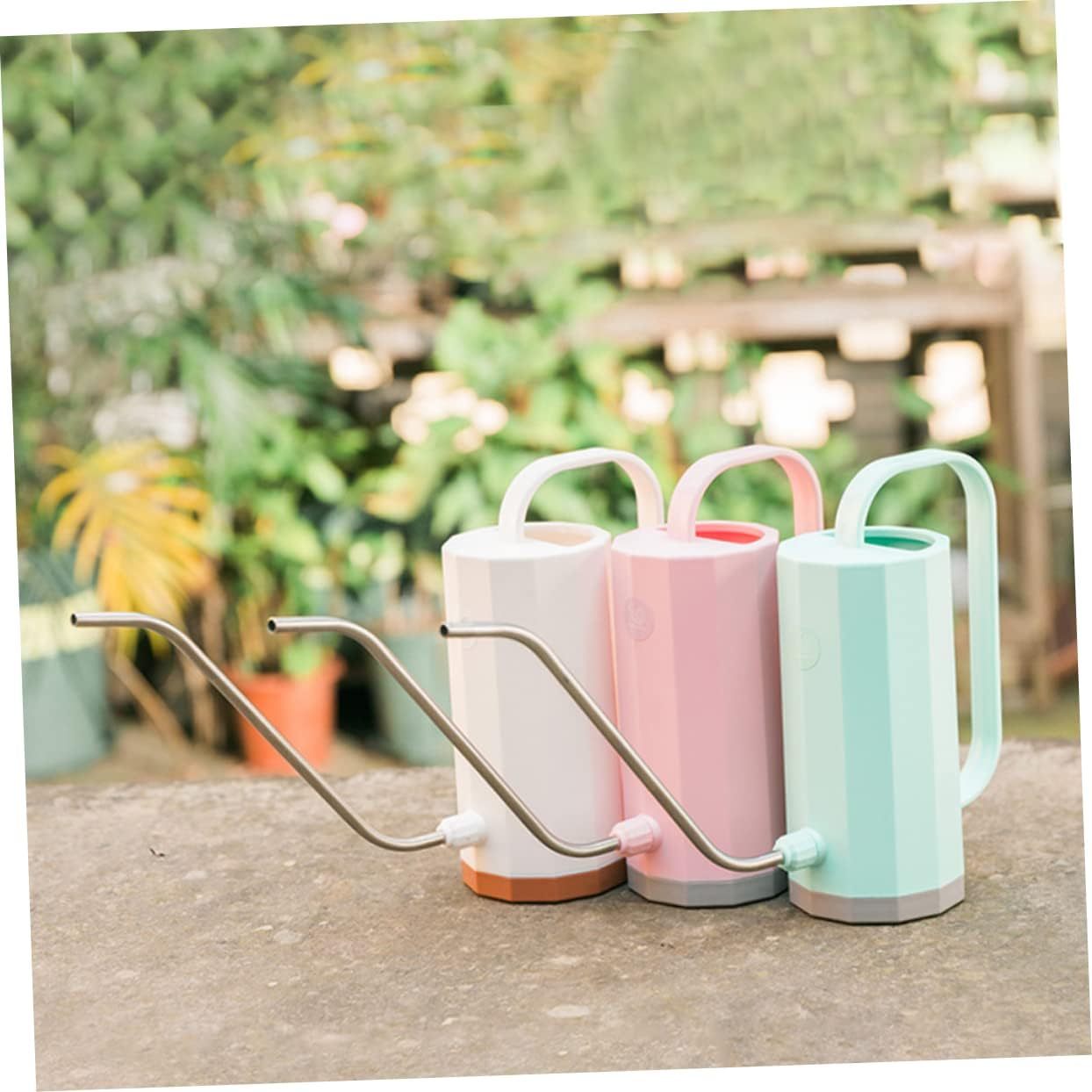 Plastic Watering Can Long Spout for Bonsai Indoor Outdoor Garden Use Lightweight Nordic Style - White image number 6