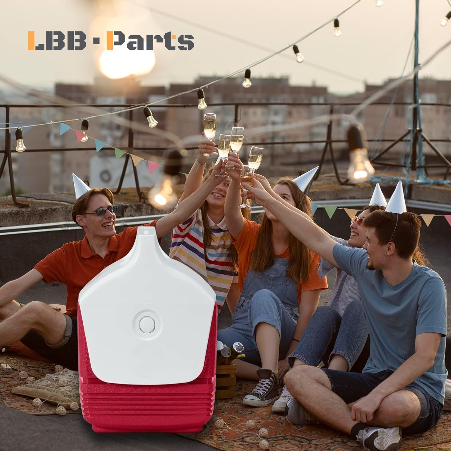 Button and Spring for Igloo Playmate Cooler,Fit Igloo Playmate Parts,Button and Spring Kit image number 2