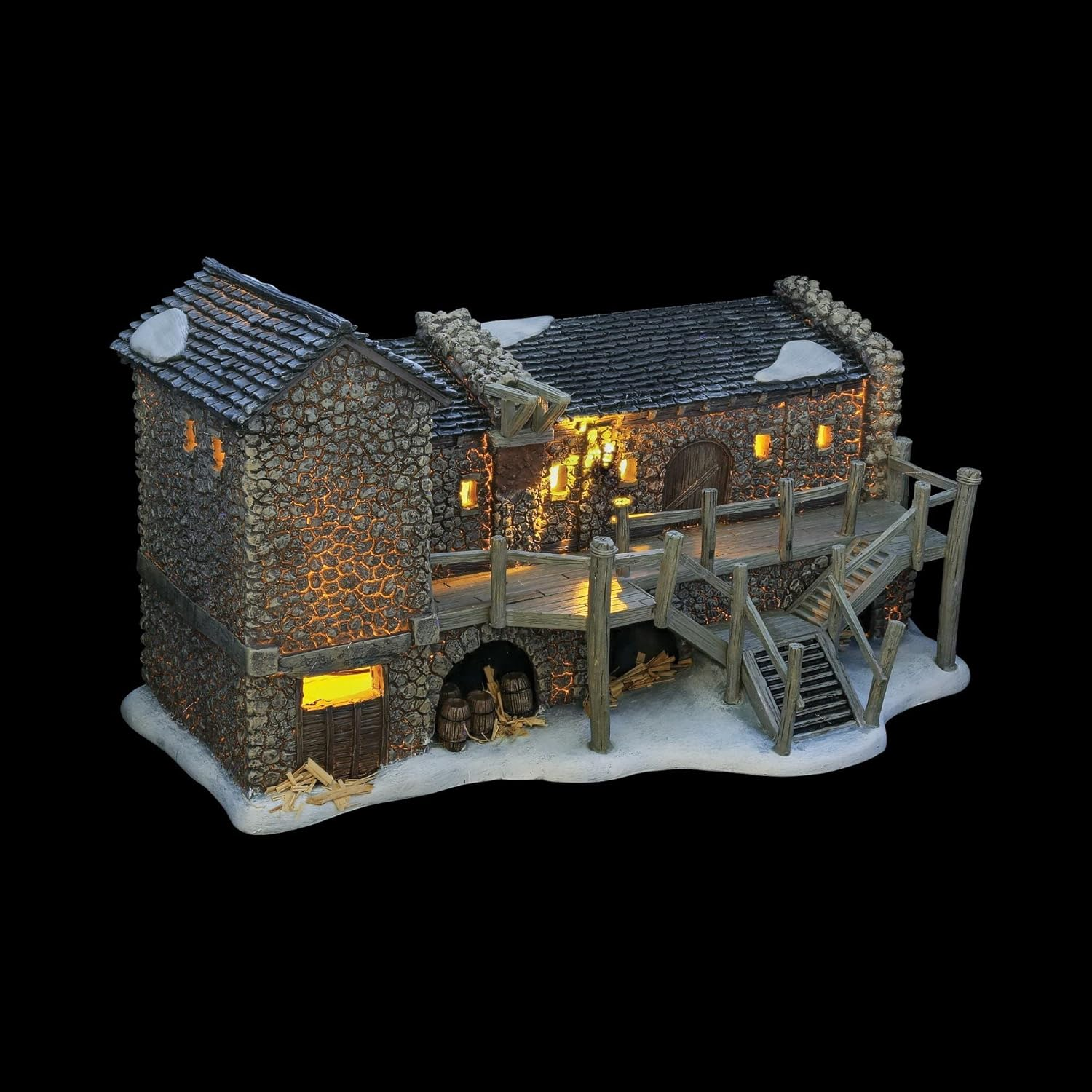 Department 56 Game of Thrones Village Night'S Watch Castle Black Lit Building, 6.61 Inch, Multicolor image number 3