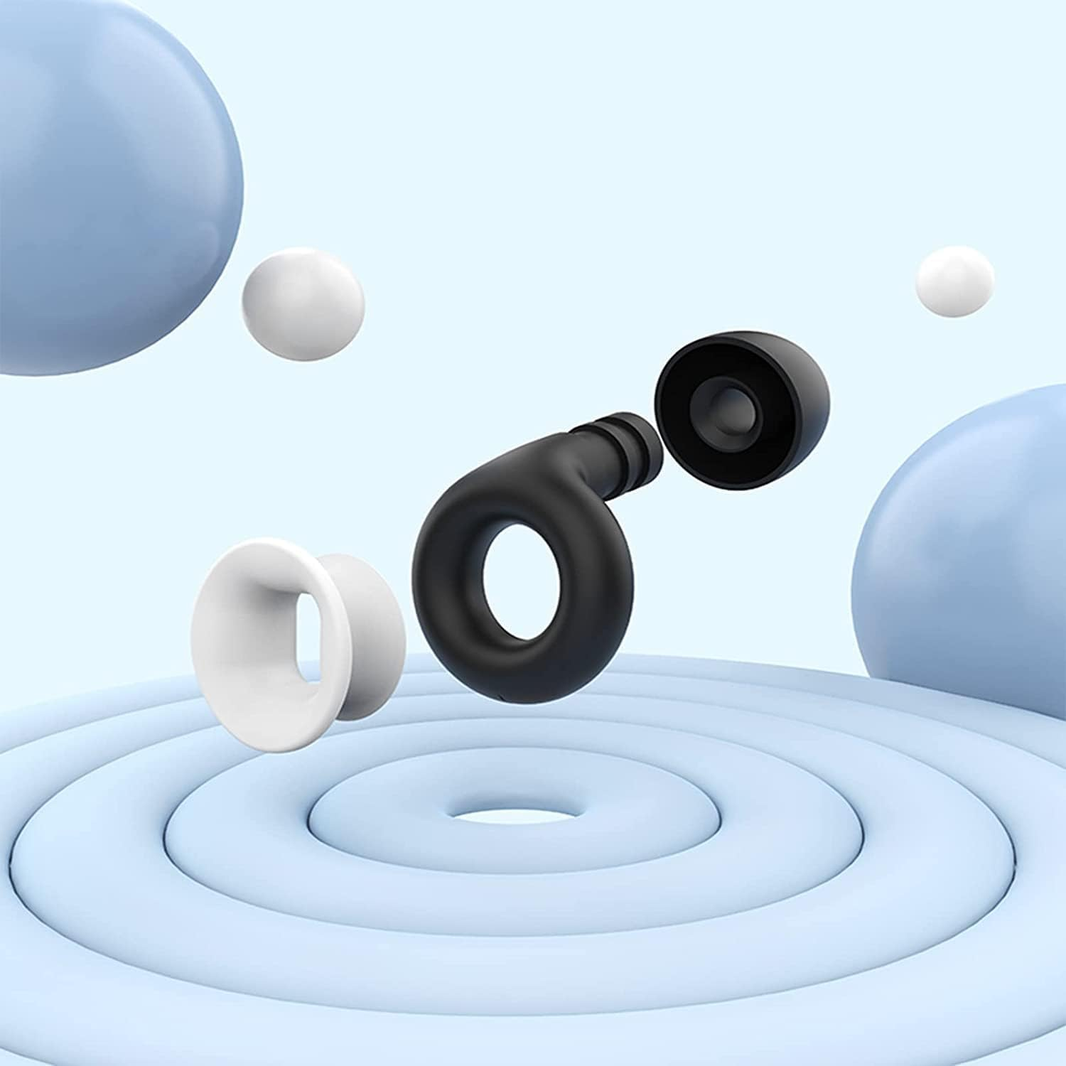 Ear Plugs for Sleeping Noise, Cancelling Silicone Earplugs Sound Blocking Sleeping, Super Soft,Reusable Noise Reduction Earplugs for Sleep,Snoring,Work,Studying