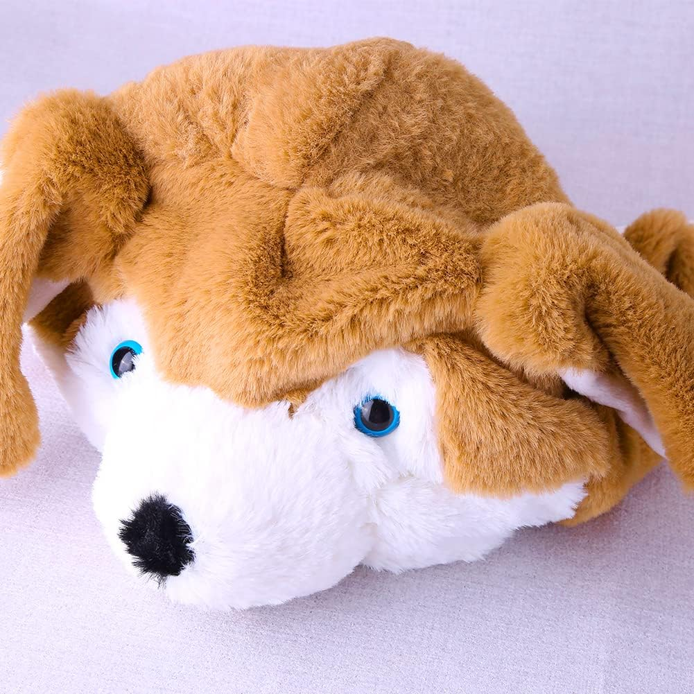 Hpory Animal Hat with Moving Ears, Animals Ear Moving Jumping Hat with Panda Penguin Bear Piggy Cat Dog Tiger Chick, Funny Plush Hat Cap Cosplay Accessory for Halloween Easter Christmas Birthday image number 3