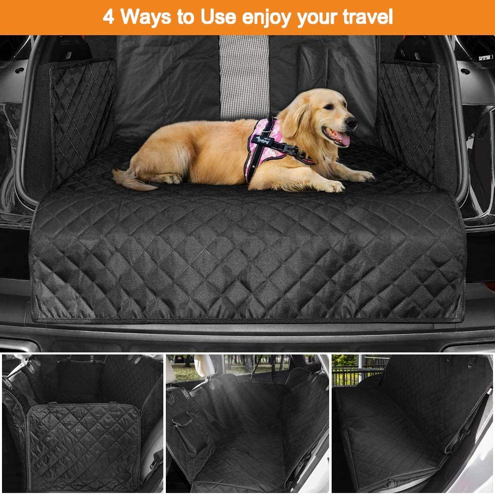 Dog Car Seat Cover for Back Seat with Mesh Window, Waterproof Pet Seat Cover Dog Car Hammock for Cars, Trucks, Vans, Suvs- 147 X 137 Cm image number 2