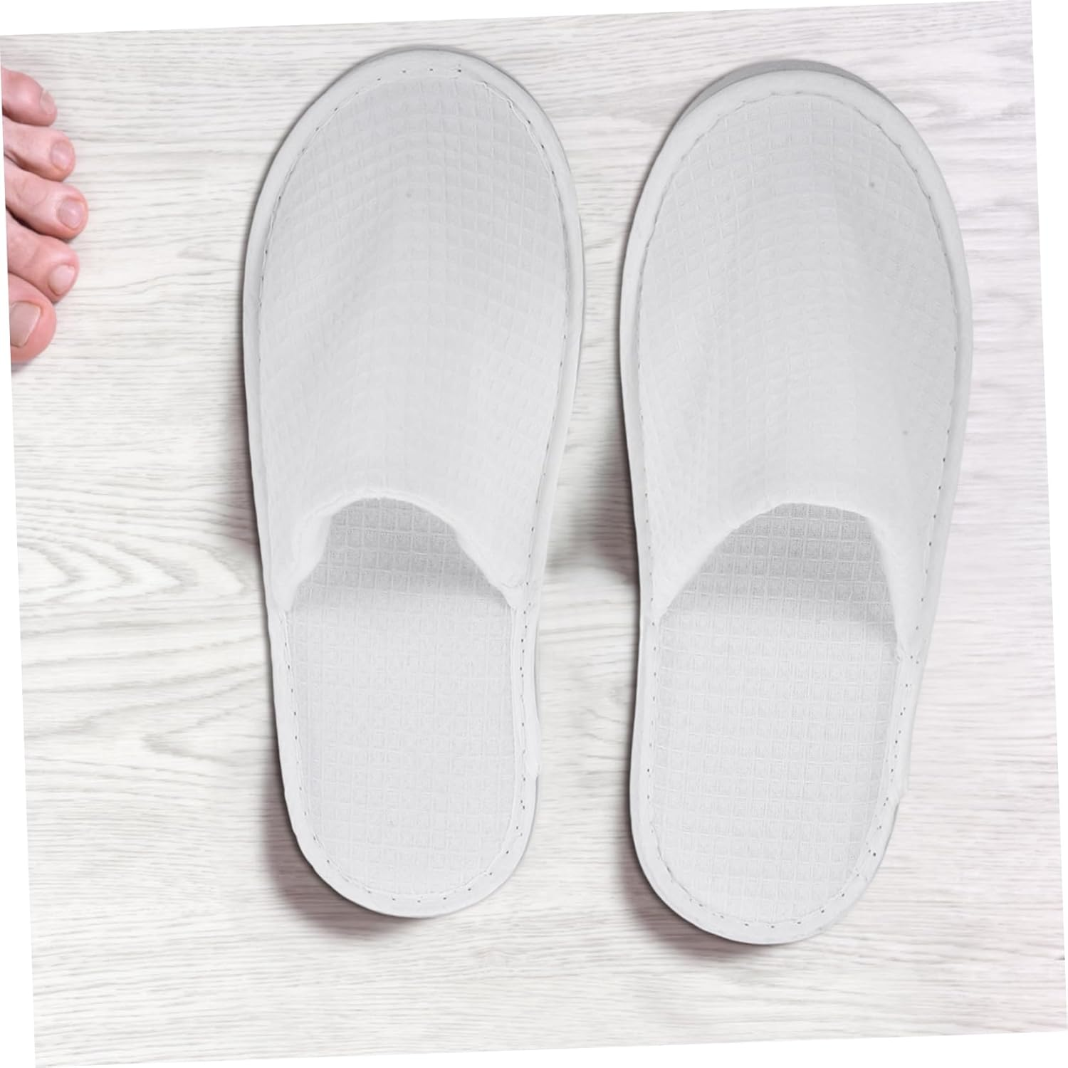 BATHVEVE 2Pairs Travel Home Slippers for Women Disposable Slippers Hotel Salon Comfortable image number 2