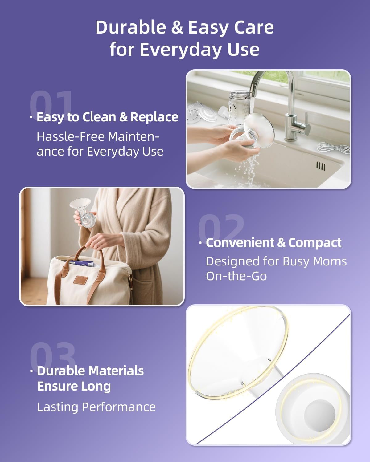 KAIYIV 4 Pcs Backflow Protector Compatible with Spectra S2 S1 and 9 Plus, Not Original Spectra Backflow Protector Replacement Pump Parts S2 Accessories image number 2