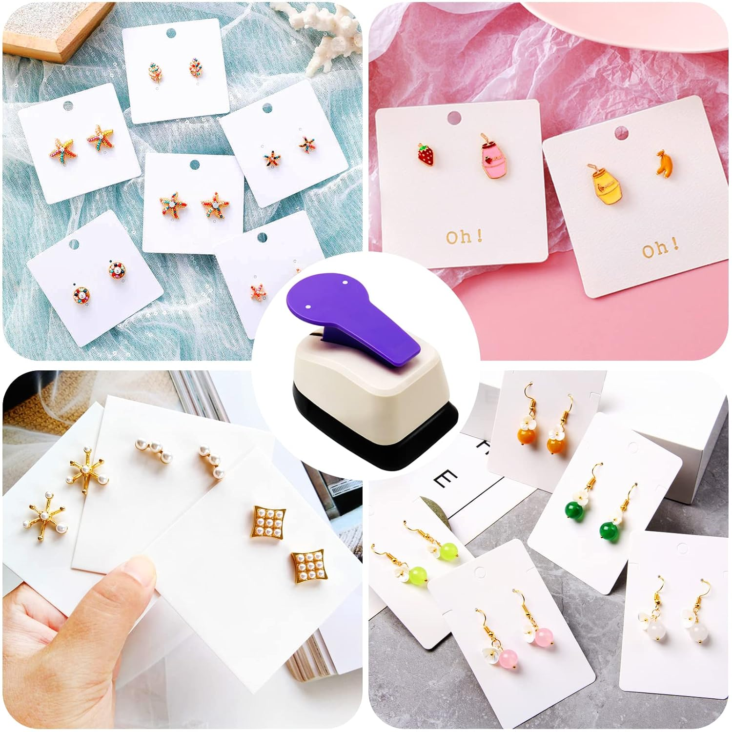Earring Card Punch Earring Hole Puncher for Cards Earring Punch Leverback Earrings Cards Punches Earringpunch Card Tool image number 5