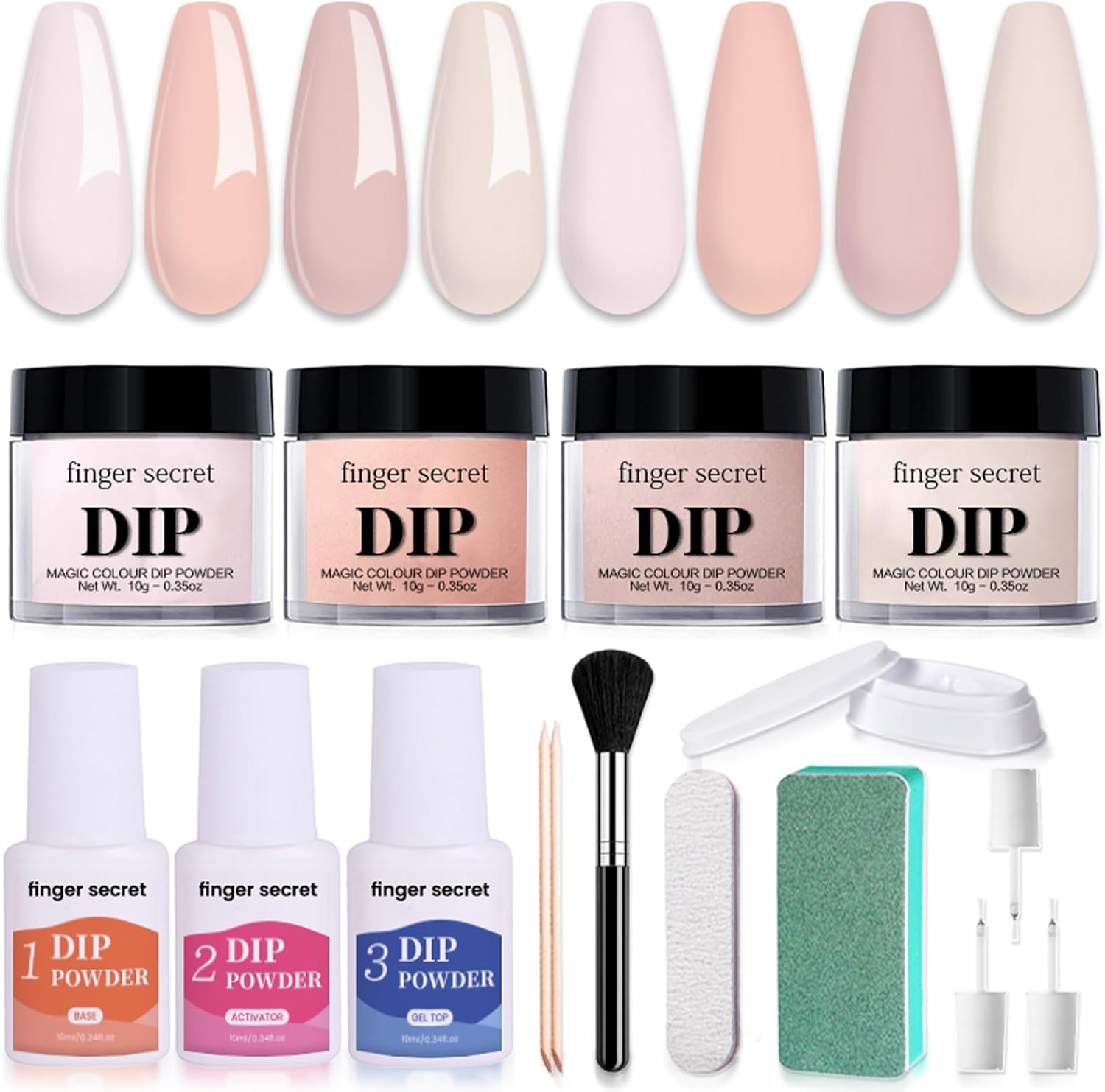 Dip Powder Nail Kit, 10G/0.35Oz, 4 Colors, No Lamp Needed image number 3