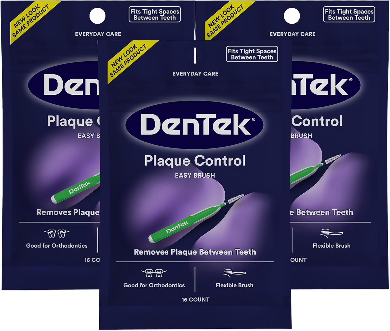 Dentek Slim Brush Interdental Cleaners | Brushes between Teeth | Extra Tight Teeth | Mouthwash Blast Flavor | 32 Count (Packaging May Vary) image number 5