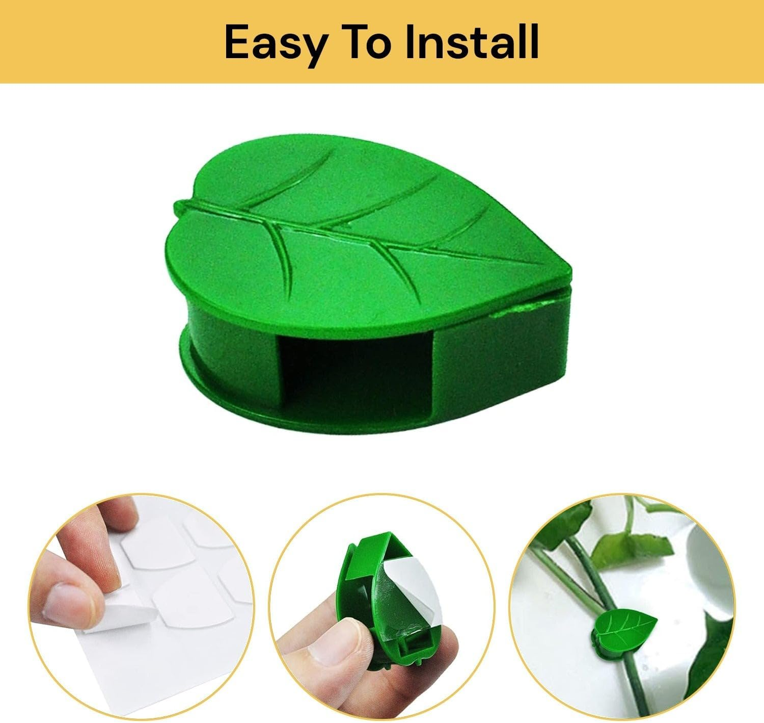 EZONEDEAL 10Pcs Plant Climbing Wall Fixture Clips with Acrylic Adhesive Sticker Plant Fixer Invisible Wall Vines Fixing Clips Self-Adhesive Hook Plant Vine Traction for Indoor Outdoor Decoration image number 6