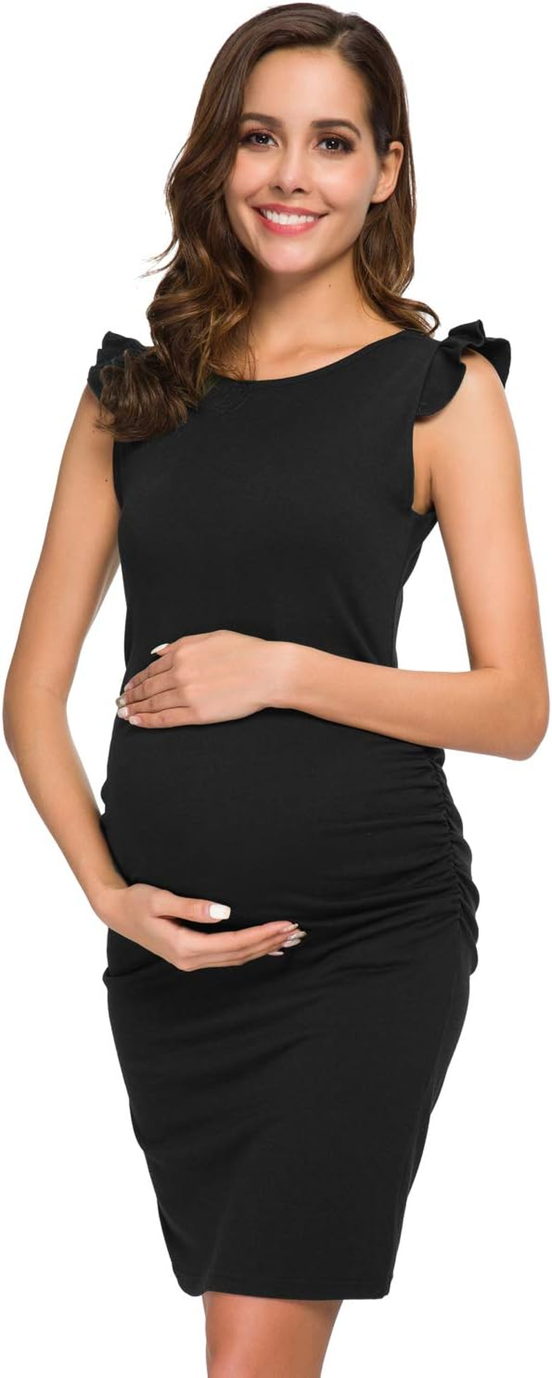 Glampunch Women'S Maternity Nursing Tops Long Sleeve Breastfeeding Top Tee Shirt Double Layer Pregnancy Shirt