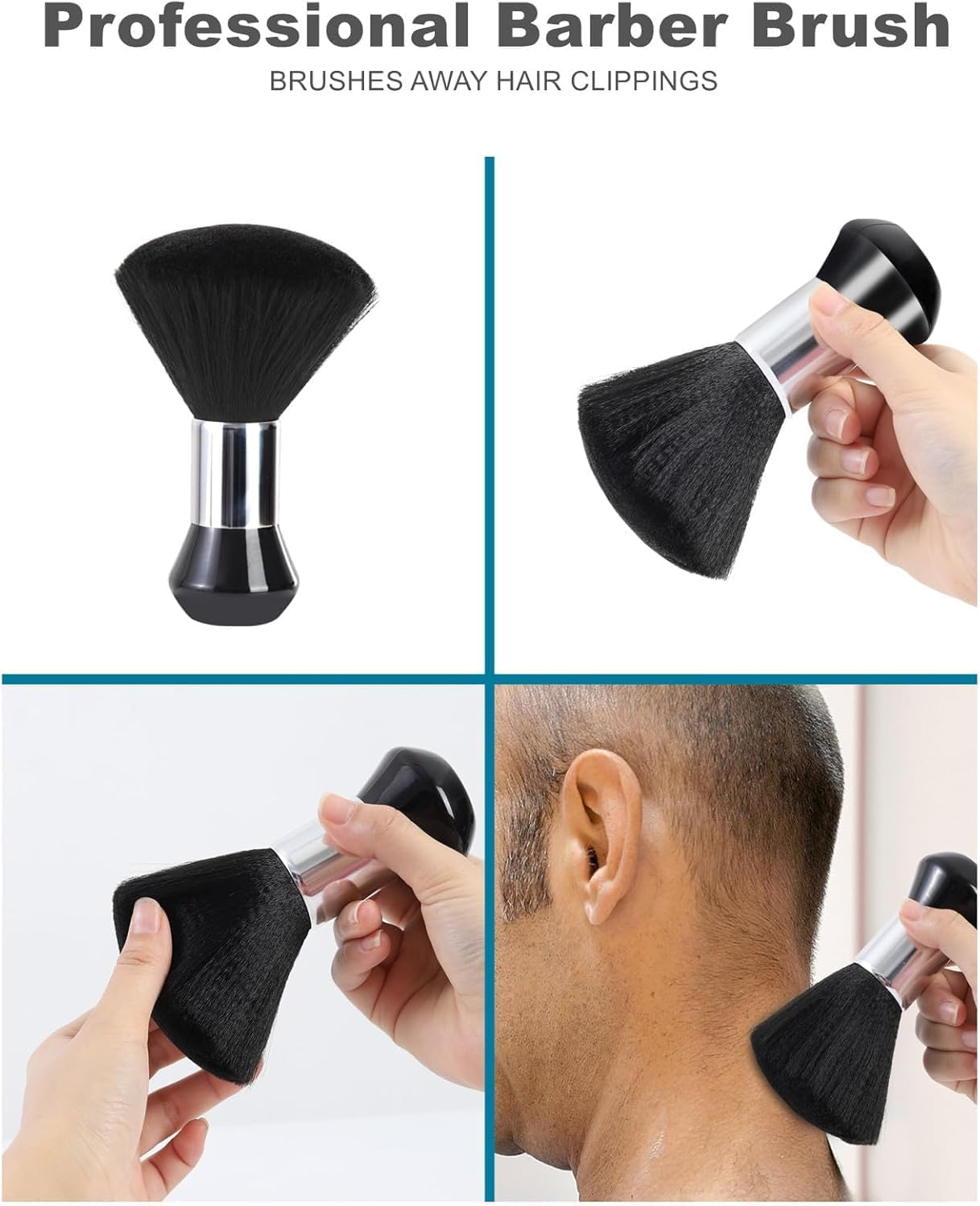 Barber Cape with Neck Duster Brush, Professional Salon Hair Cutting Cape with Adjustable Snap Closure image number 3