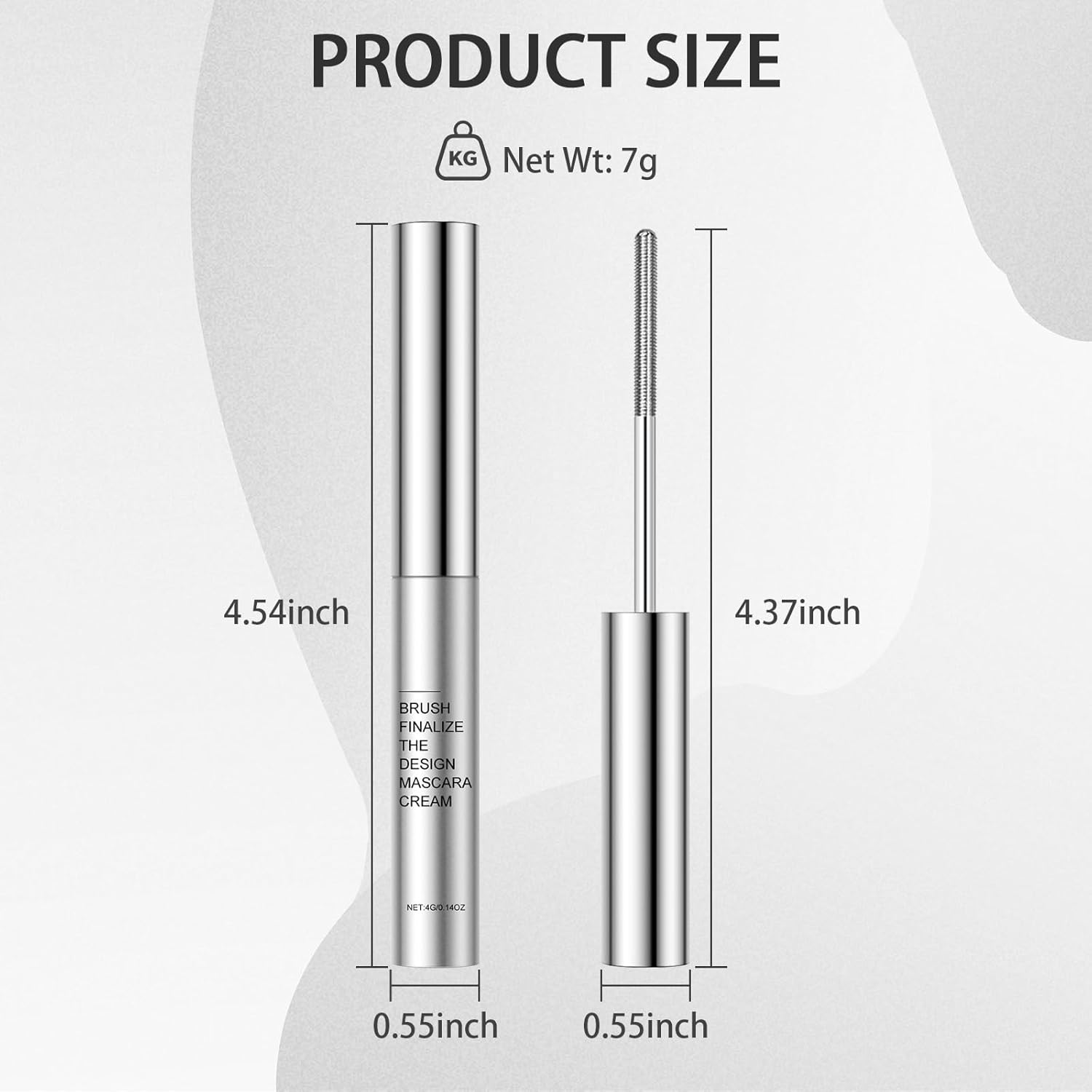 WALULAN Black Metal Silky Mascara Big Eyes Makeup,Mascara Black Volume and Length, Longer and Thicker Styling,Voluminous Lashes, No Clumping, No Smudging - Brown image number 4