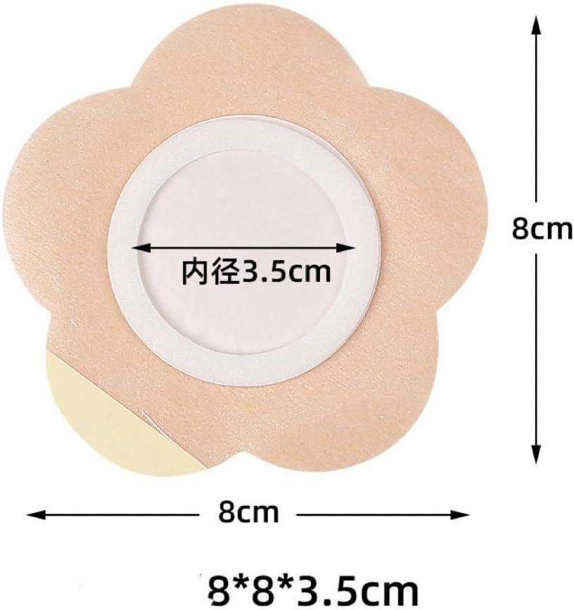 100PCS Castor Oil Pack Wrap for Belly Button, 3.14 Inch Self Adhesive Belly Button Patches, Organic Cotton Essential Oil Wraps, Highly Absorbent Castor Oil Patches for Work Sleep (Without Oil) image number 2