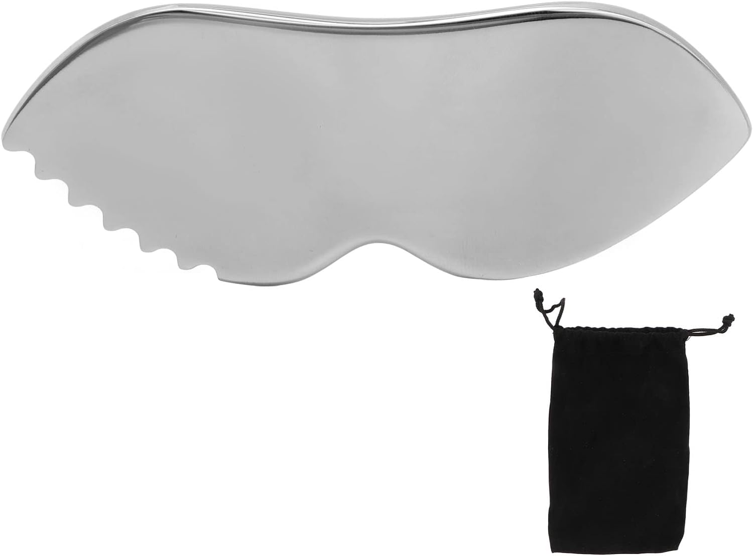 Gua Sha Facial Tool, Stainless Steel Massage Board with Comb Edge, Smoother Surface Gua Sha Tool for Body Care, Anti-Aging, Wrinkle Prevention, and Lymphatic Drainage image number 2