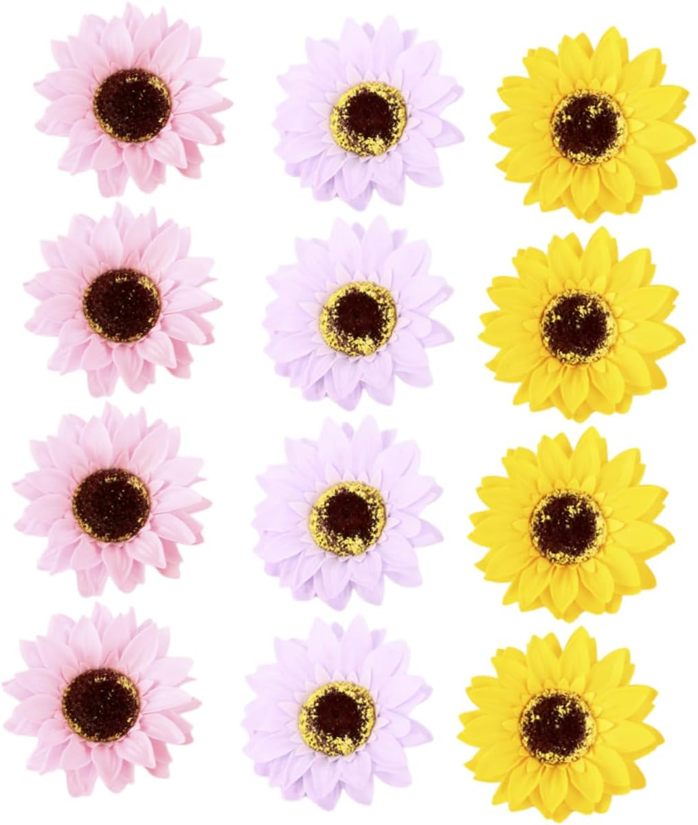 KOMBIUDA 12Pcs Delicate Floral Scented Flower Box Soap Sunflower Bouquet for Valentine'S Day image number 6