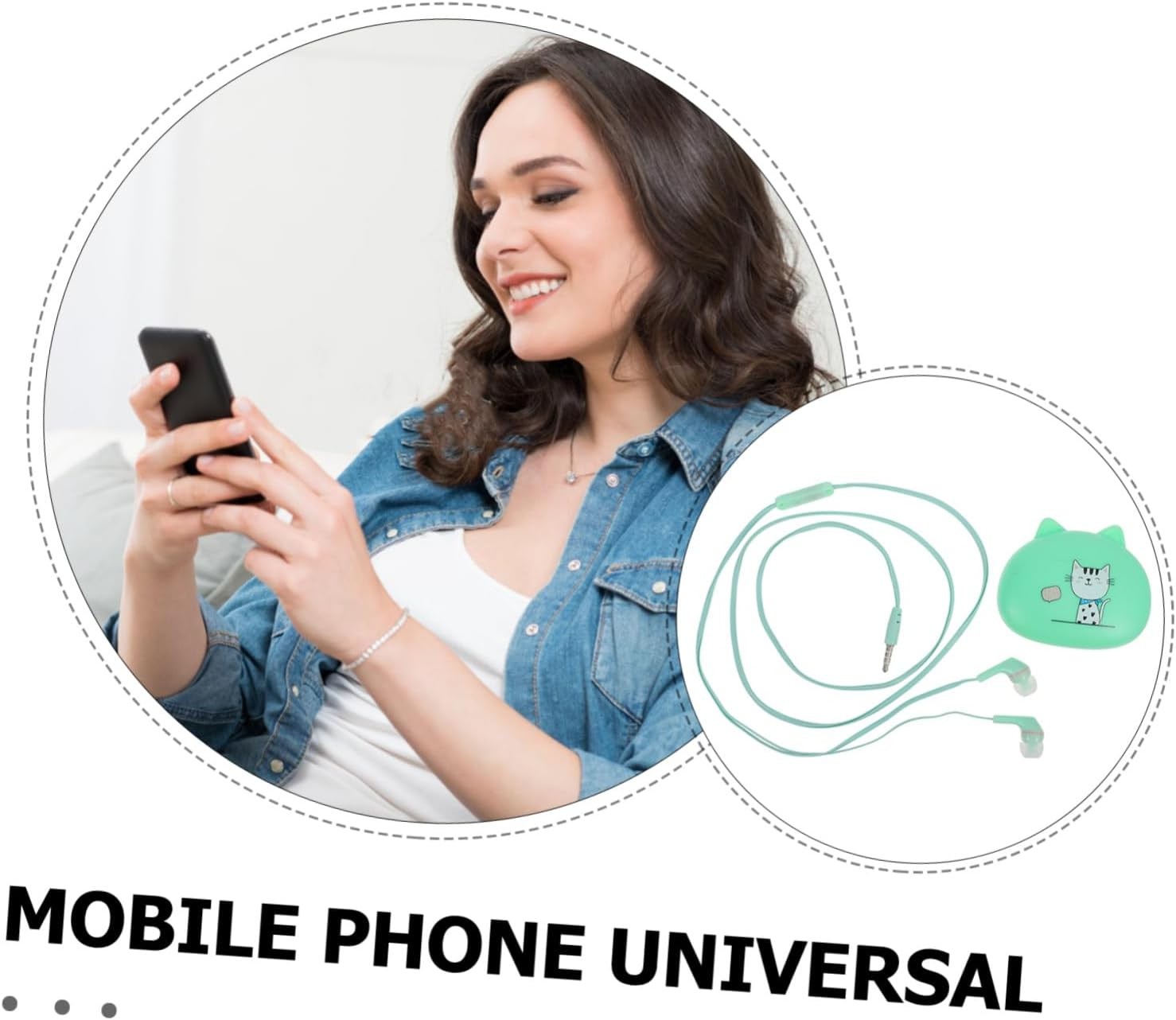 PAMINGONO Ear Earphone Wired Headphone Earbuds Microphone Earphone for Phone for Working image number 1