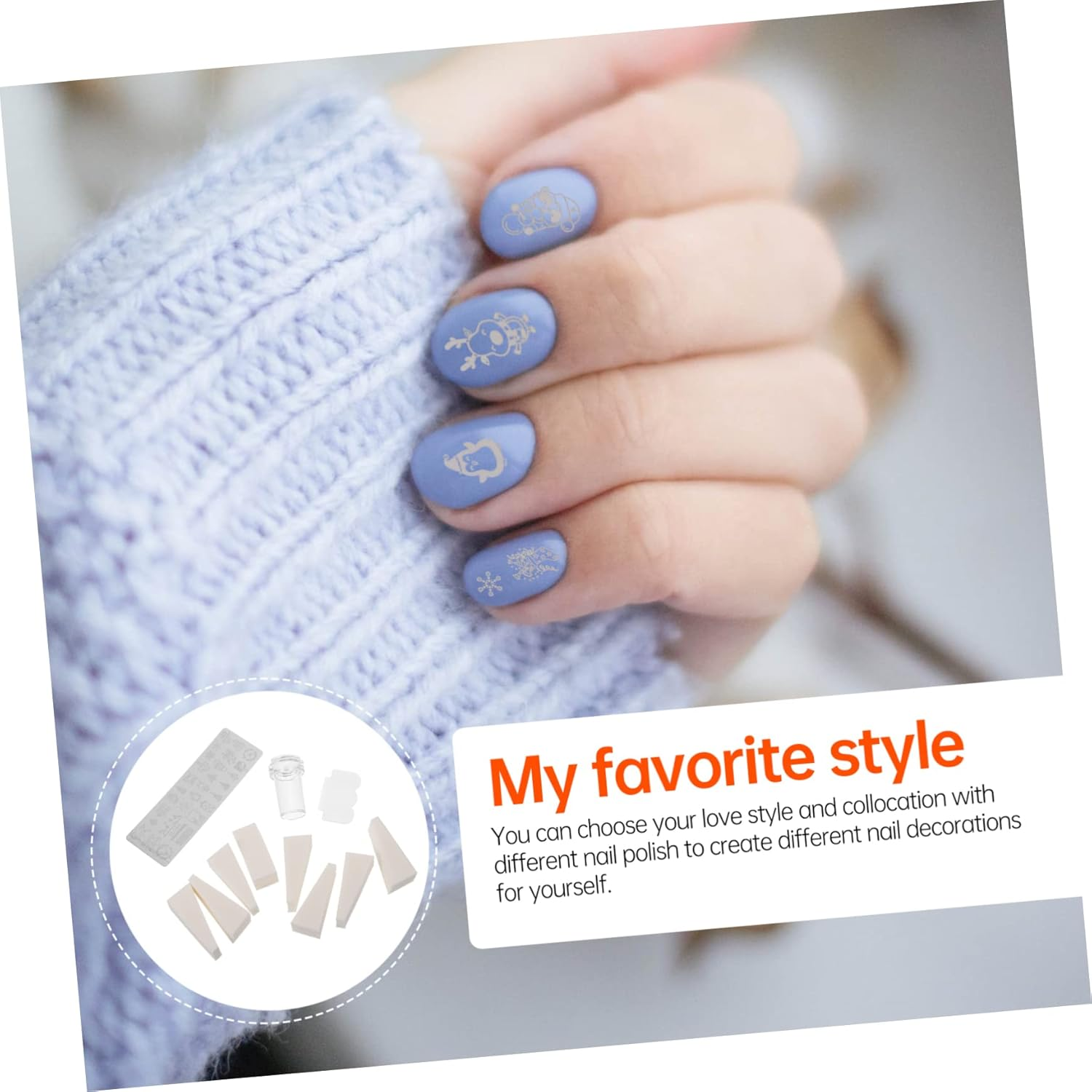 COMPUKAS 1Set Nail Stamping Plates for Creative Nail Art Unique Manicure Supply Reusable Templates for Festivals and Eye-Catching Designs image number 1