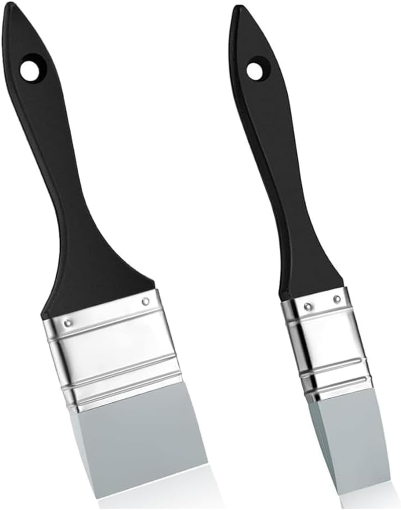 2 Pcs Silicone Paint Brush, 1Inch, 1.5Inch, Flat Silicone Paint Brush Flexible Painting Tools image number 2